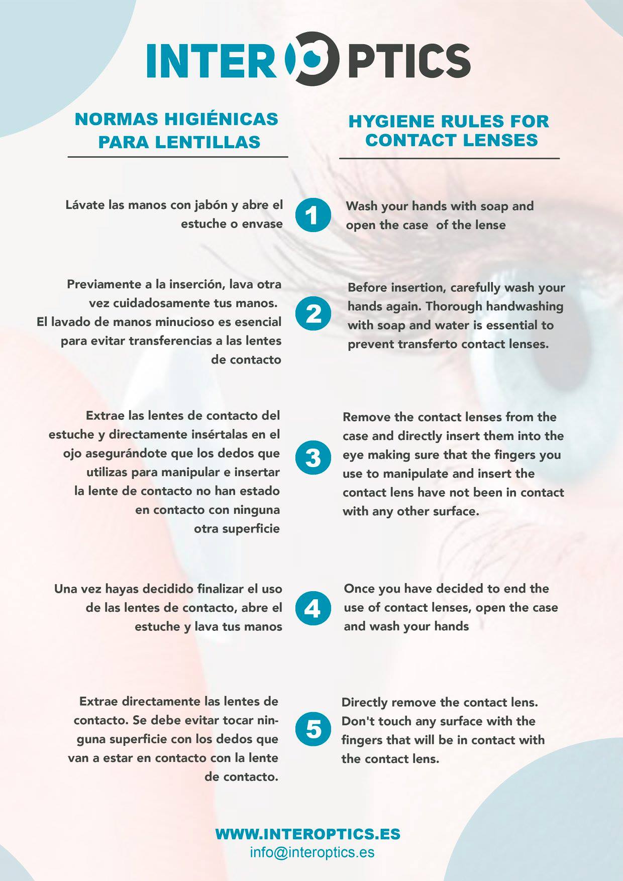 Interoptics - 🇪🇸 NORMAS HIGIÉNICAS PARA TUS LENTILLAS El...