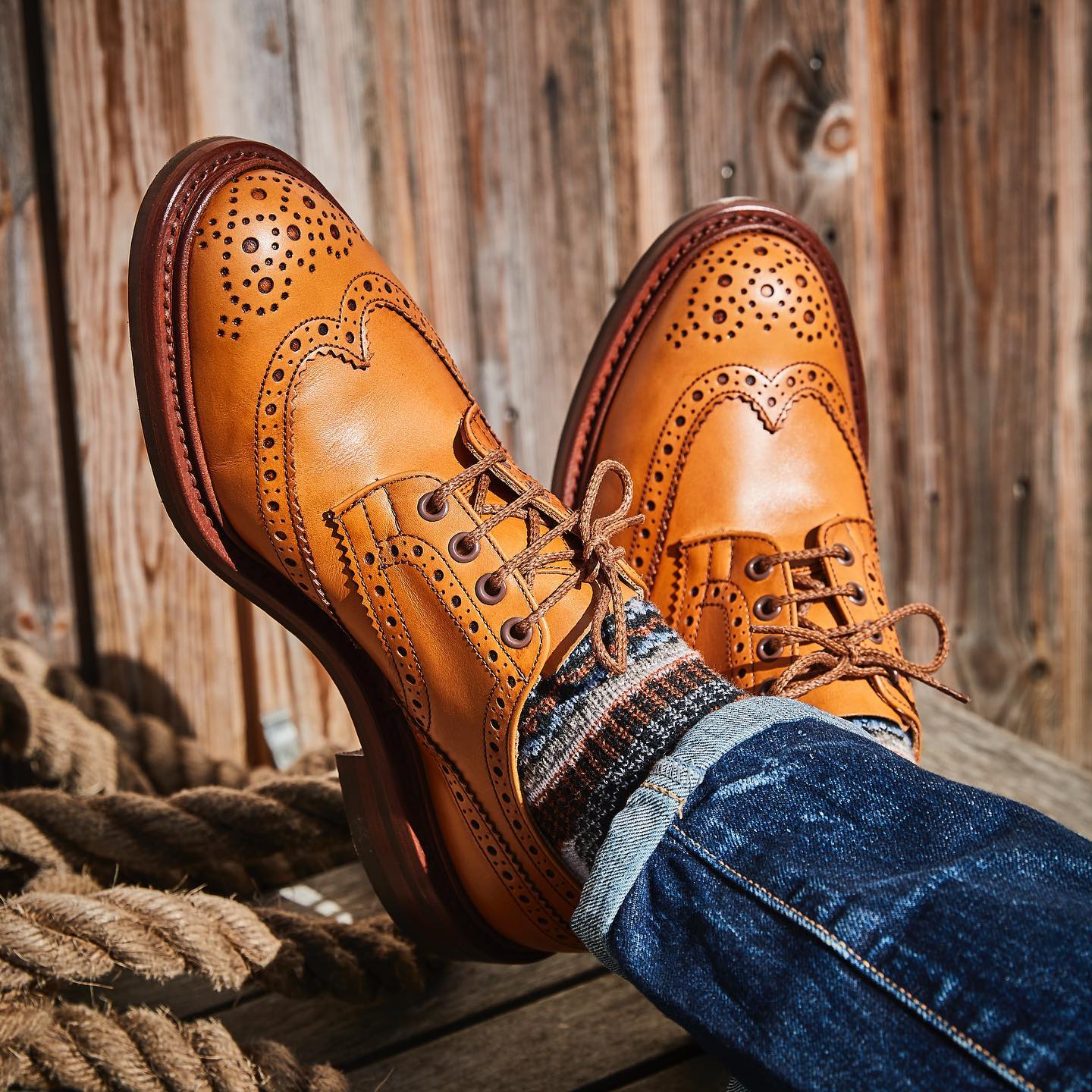 The heart says it all 💙 Our iconic Bourton brogue country shoe in