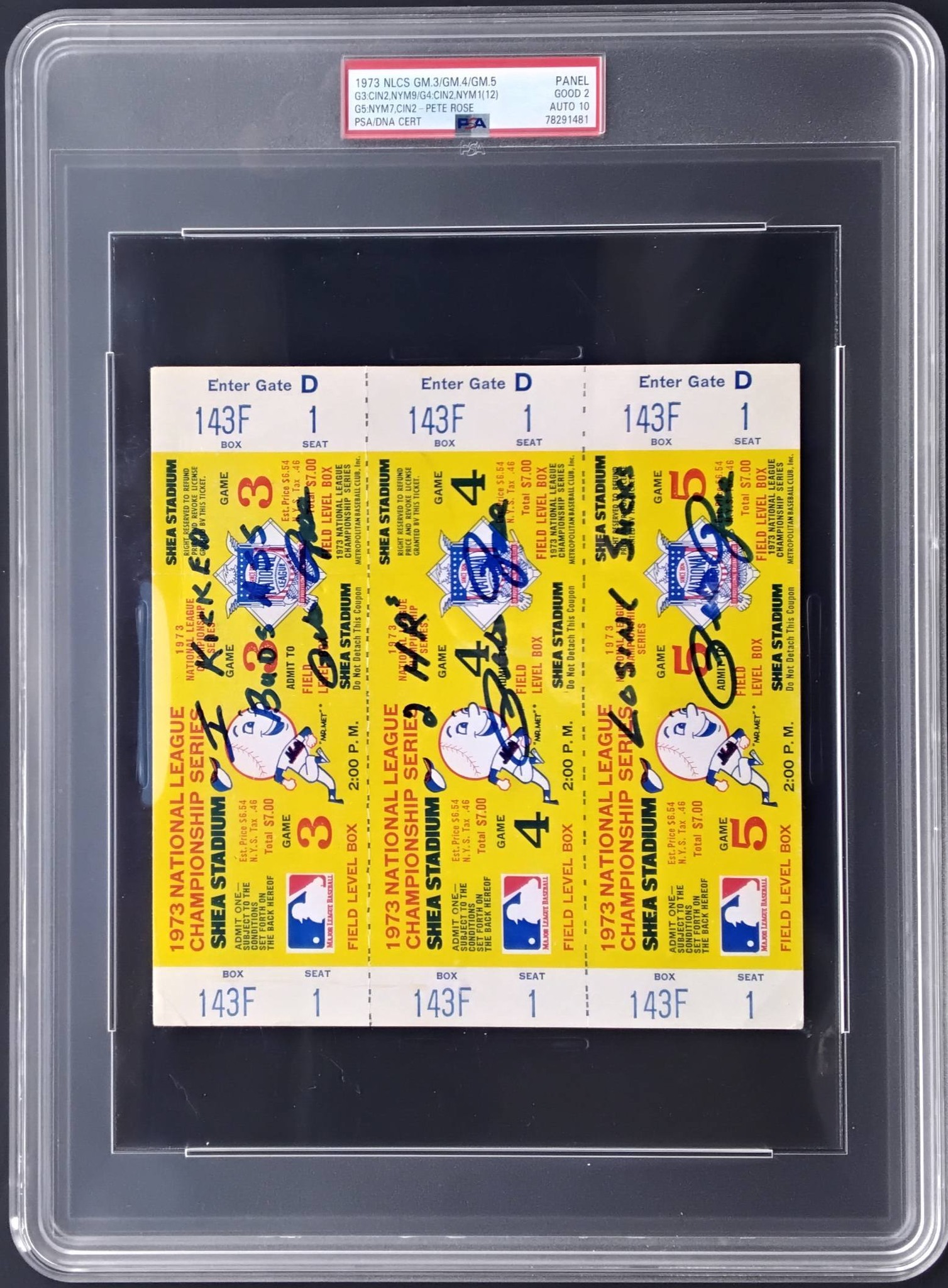 Pete rose autographed mvp season ticket