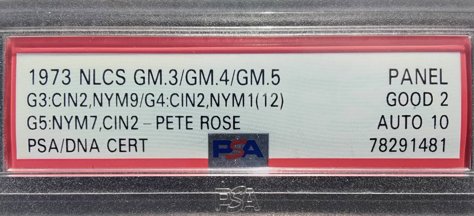 Pete rose autographed mvp season ticket
