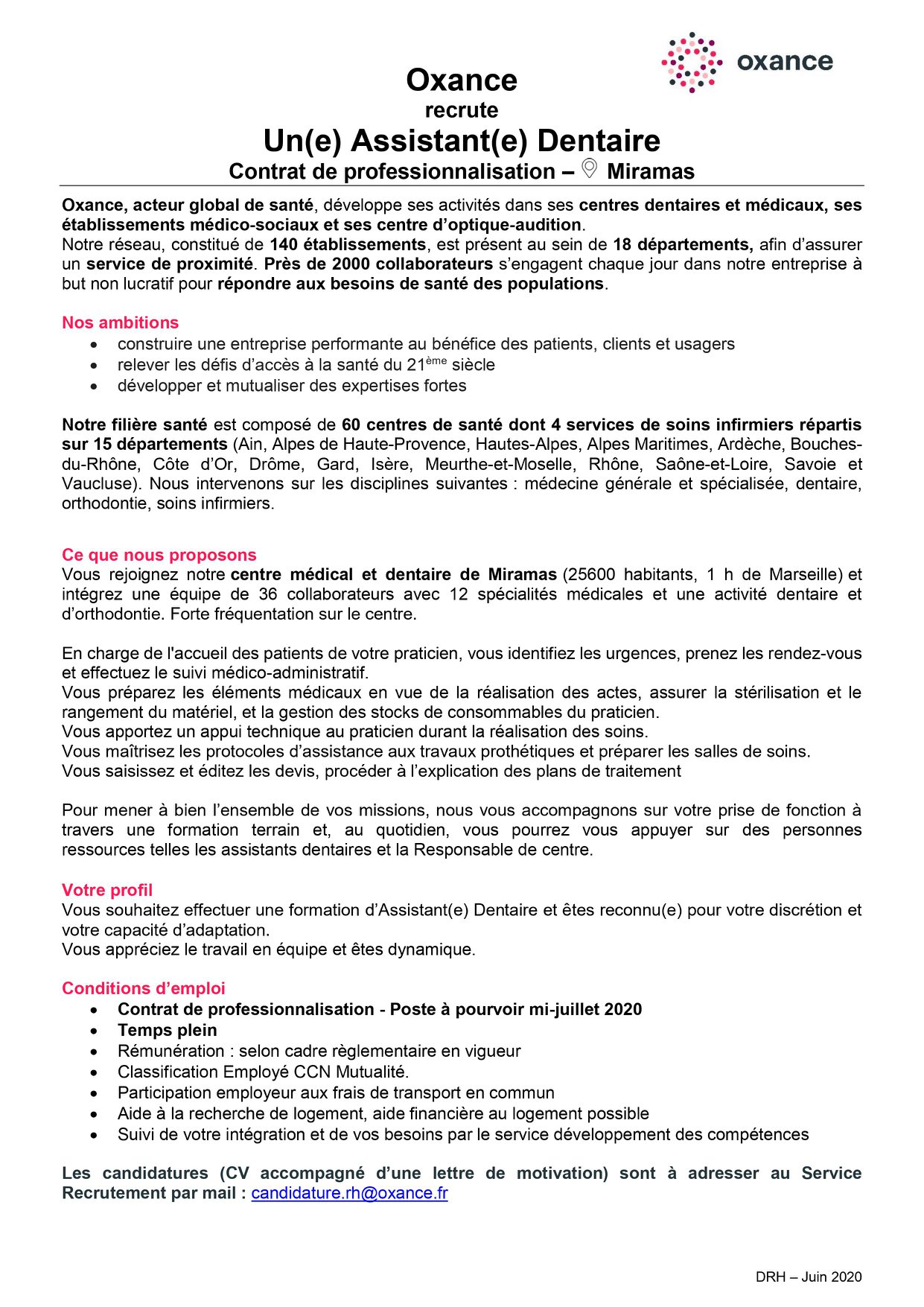 Modèle De Lettre De Motivation Assistant Dentaire Contrat Professionnalisation