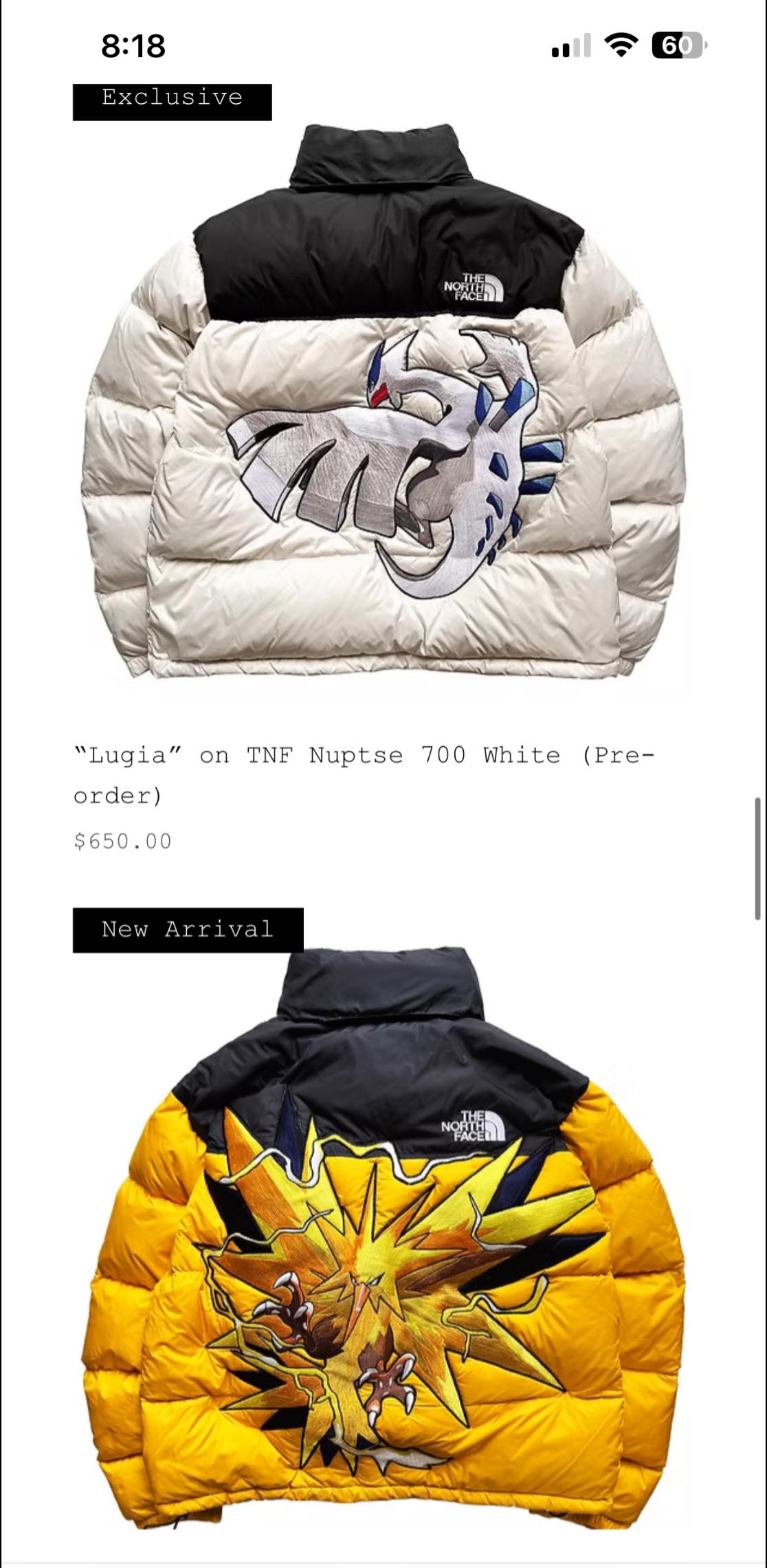 期間限定の特別お値下げ✨️新品未使用✨THE NORTH FACE✨ 　L Pokémon x The North Face Nuptse Jackets