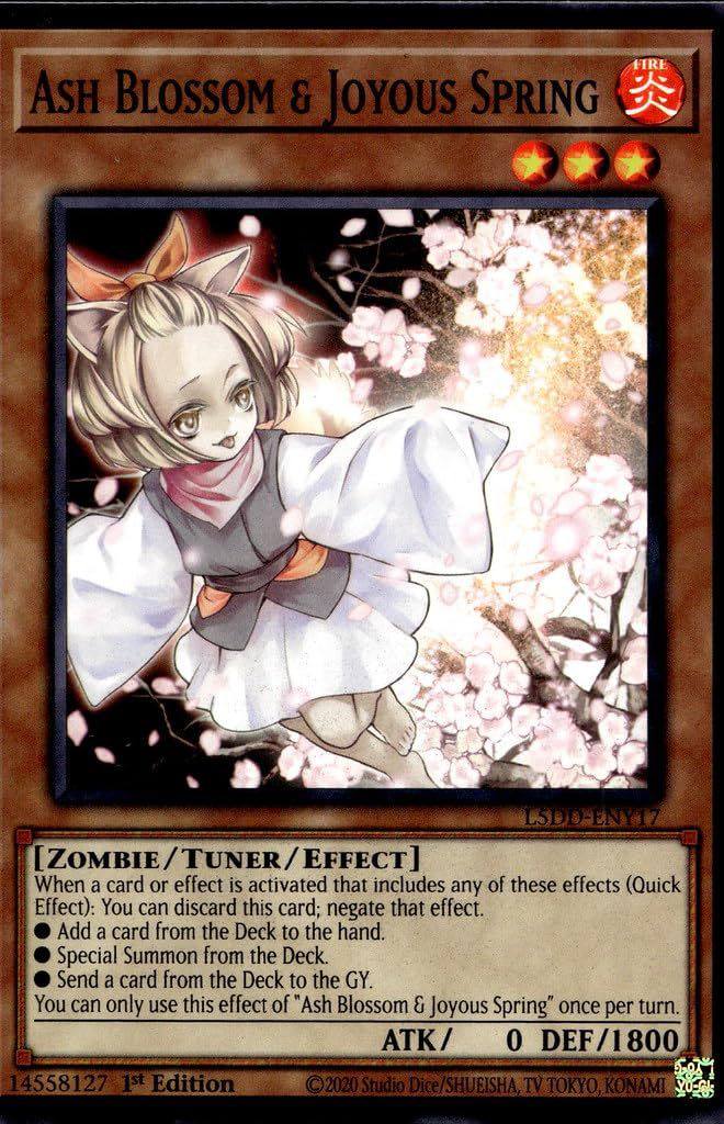 yugioh ash blossom deck RC04-AE009 & Joyous Spring (SER) Mint / near mint condition trading card YuGiOh  Ash Blossom &