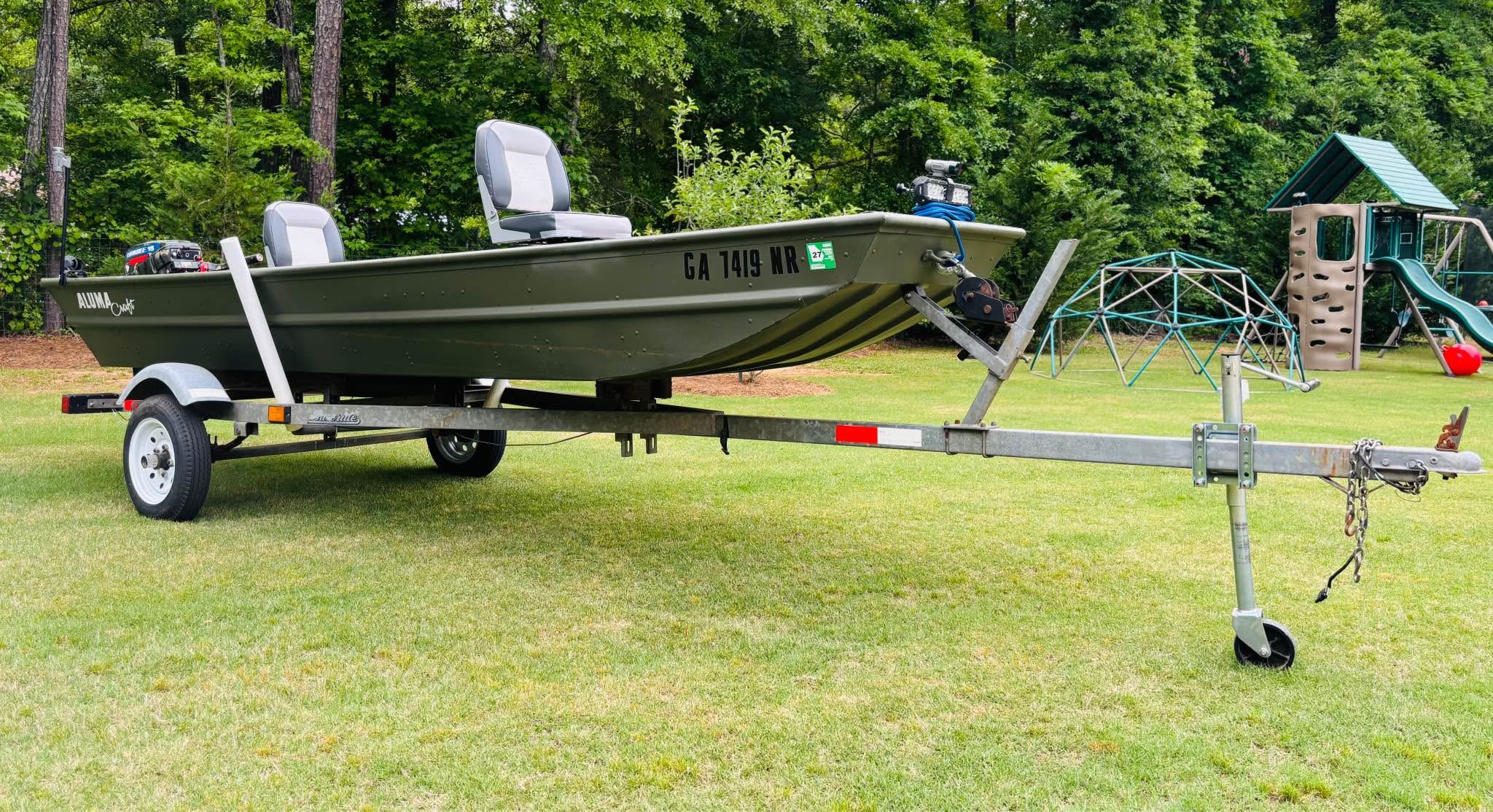 1436 Jon boat w/ 15 hp motor and trailer - Boats - Jackson, Georgia ...