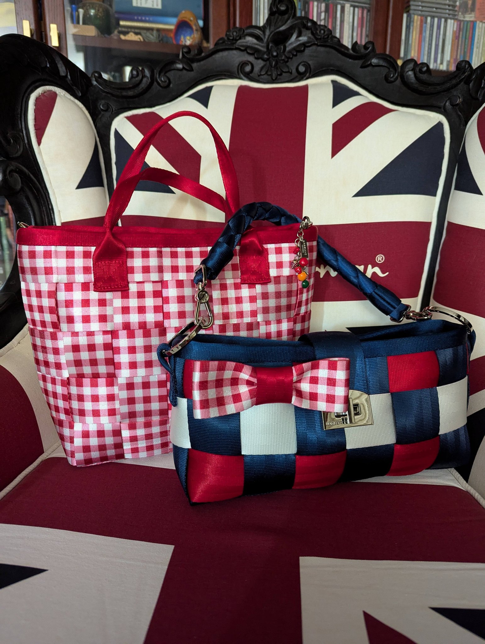 Gingham bags and bows from The Happy Harveys Club