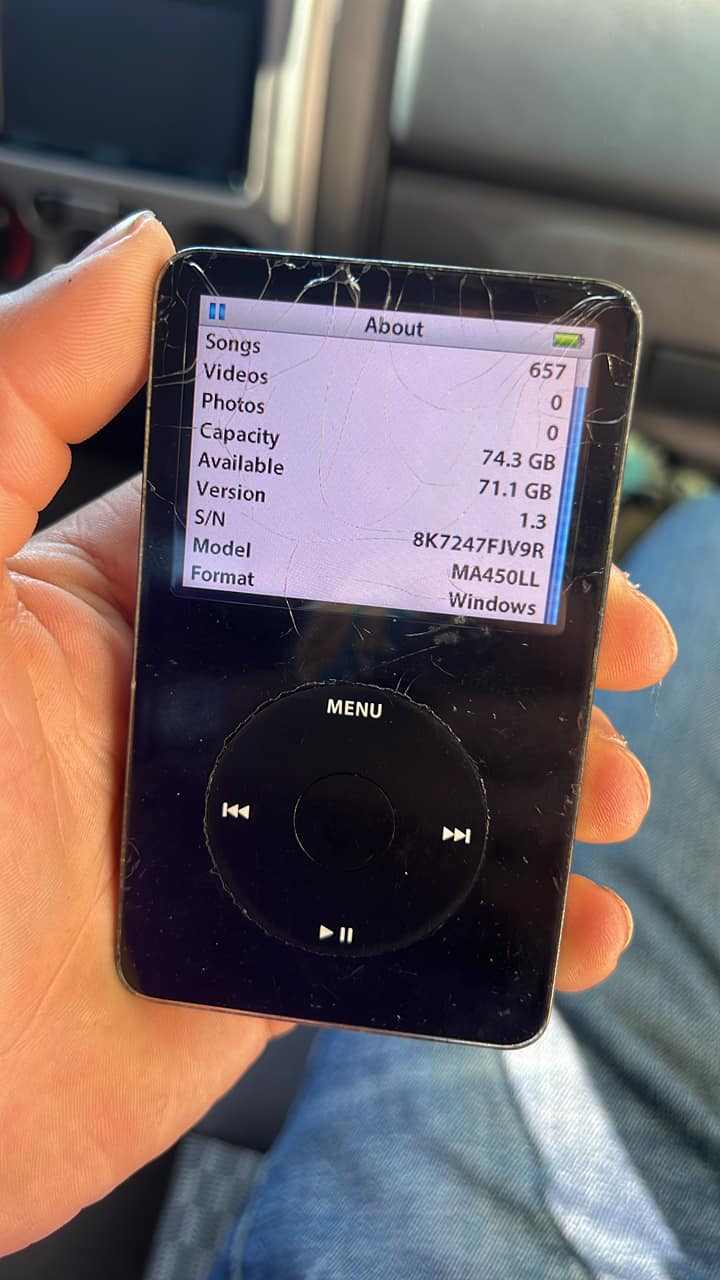 What is the maximum storage capacity for an 80GB 5th Gen iPod?