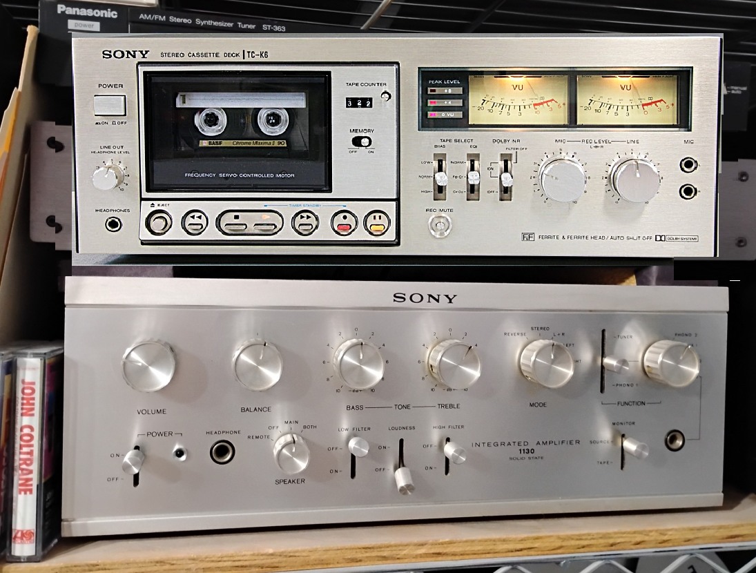 SONY TC K6 & TA 1130 1977- 1971 Panasonic DOWr AM/FM Stereo