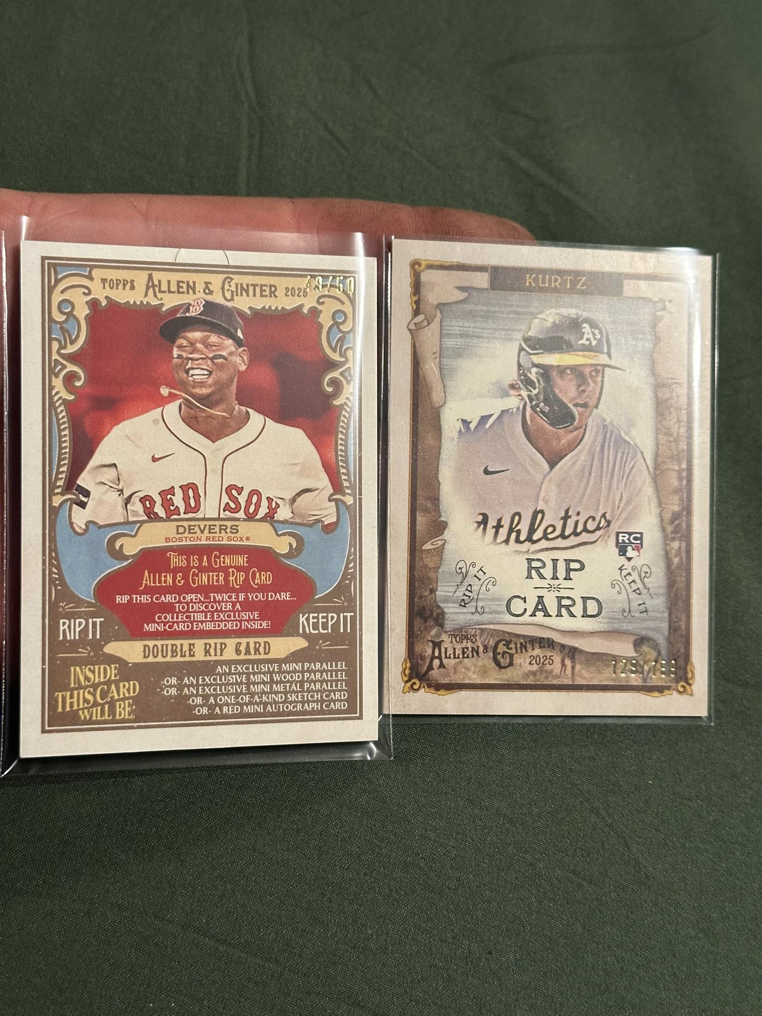 What should I do with the double rip card of Alan and Gunter?