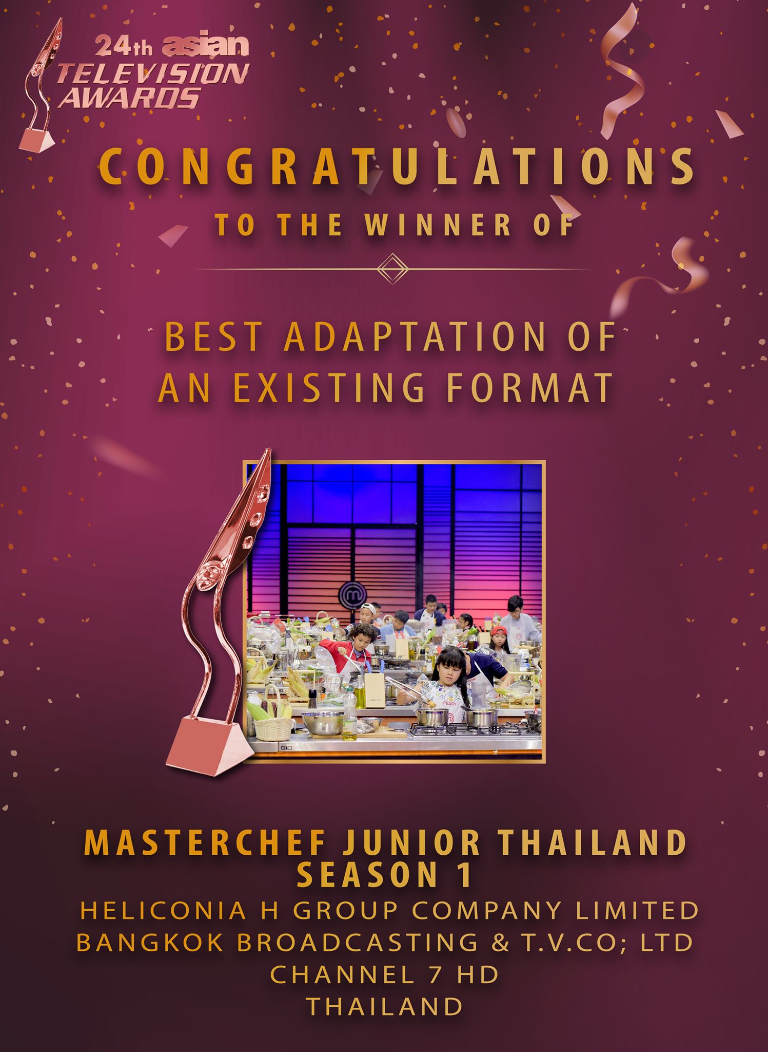 Asian TV Awards - Congratulations to Masterchef Junior...