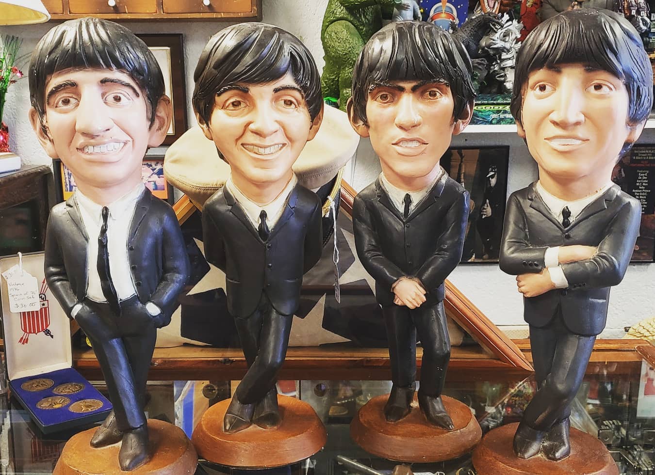 These Esco Statues of The Beatles were made in 1981 and are highly 