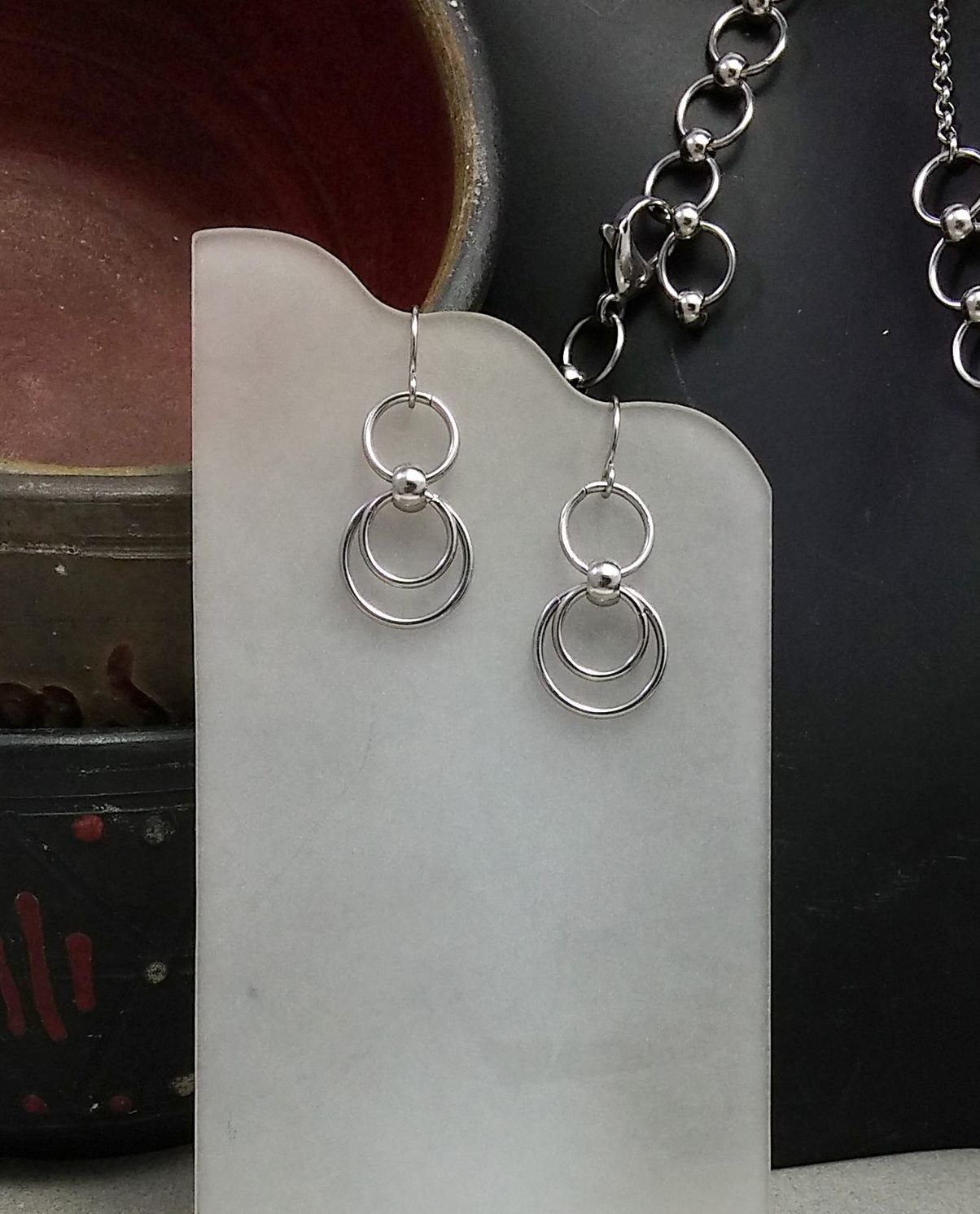 20g 16g Bar Helix to Lobe chain earring, 316L Surgical Stainless Steel, 20g dangle helix chain earring, ear cartilage piercing chain jewelry