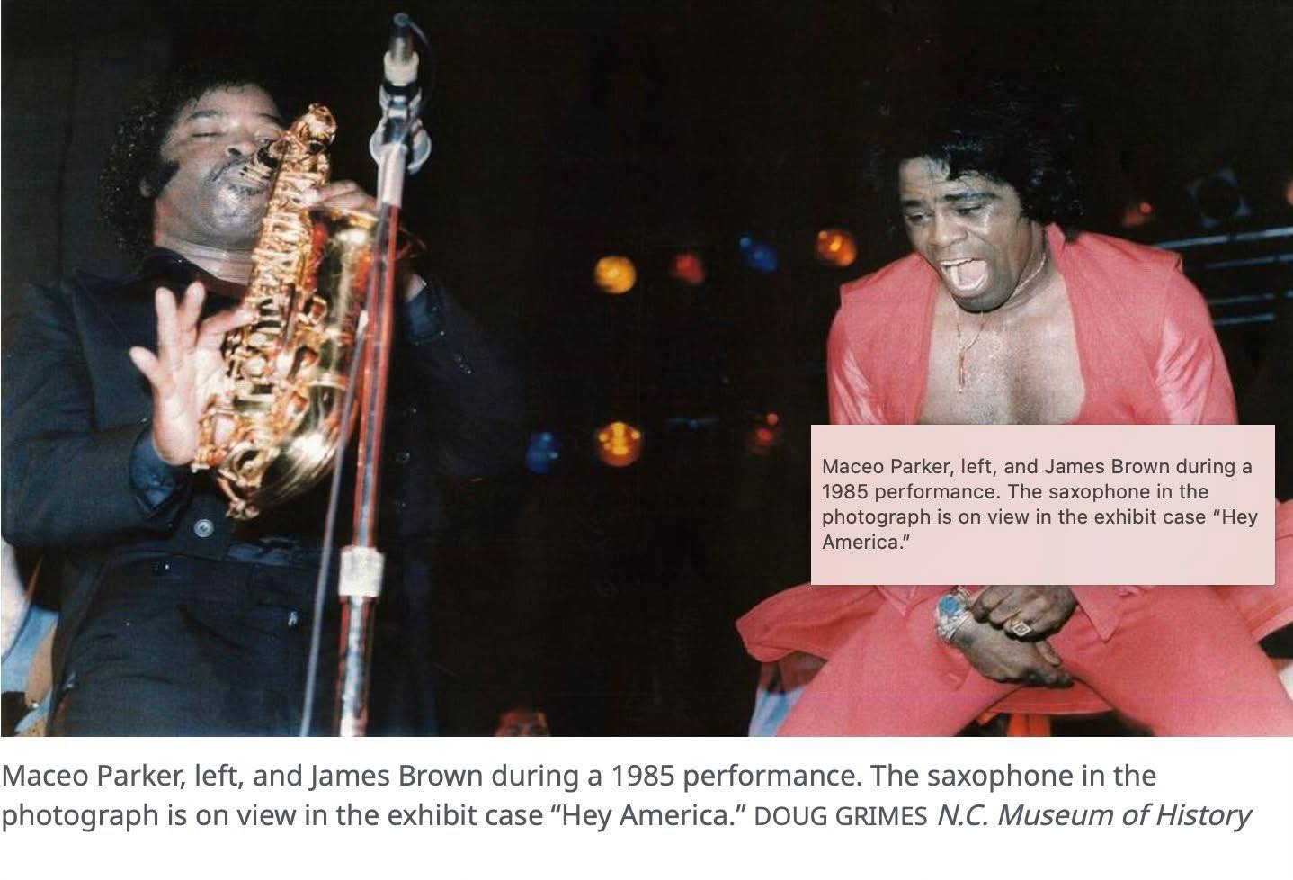 Happy 83rd birthday Maceo Parker. Maceo Parker, left, and James