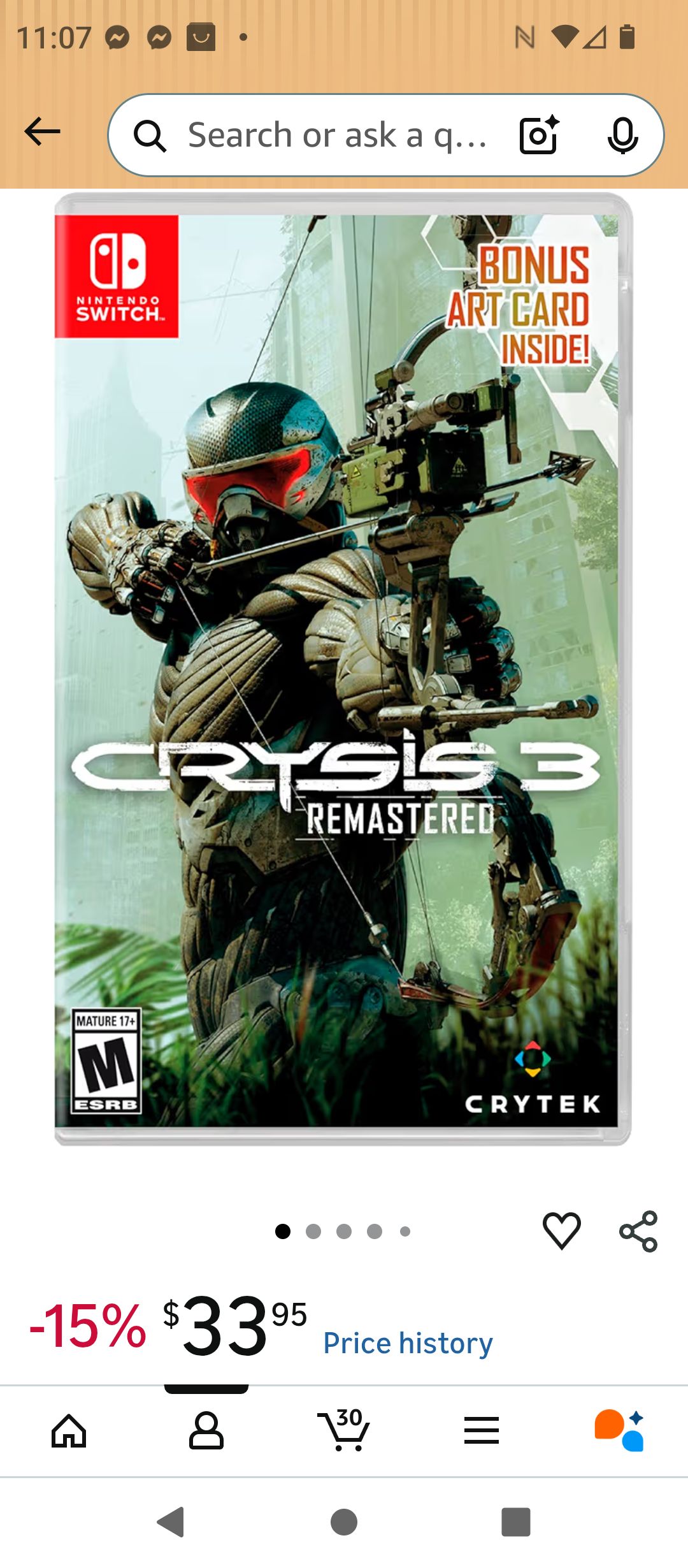 Crysis 3 Remastered for Nintendo Switch on sale