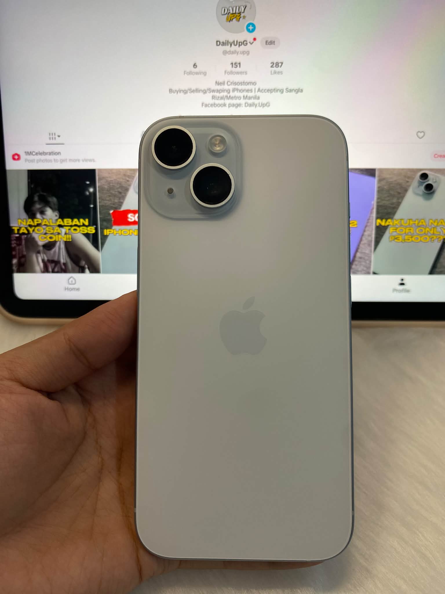 FOR ONLY 29k!!! iPhone15 (Blue) -128GB -96% battery health -ZPA