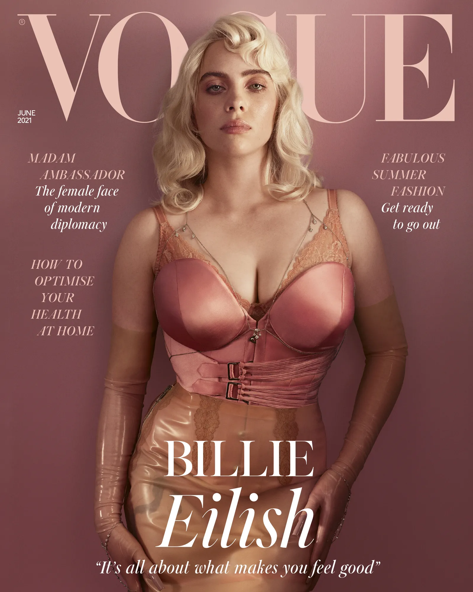 Billie covers the July issue of Vogue Australia. On stands June