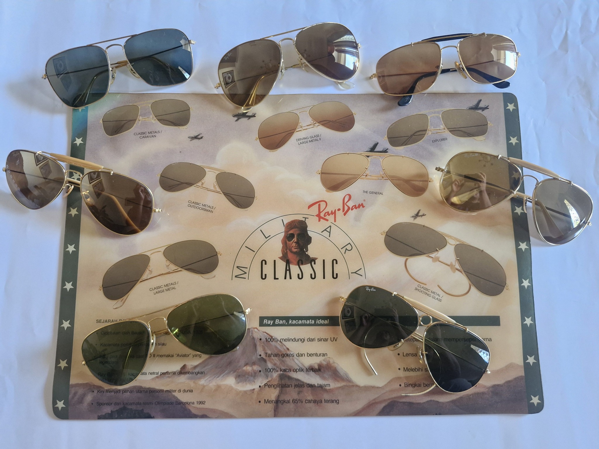 RAYBAN MILITARY CLASSIC Bausch and Lomb Rochester USA Just hobby display picture 1