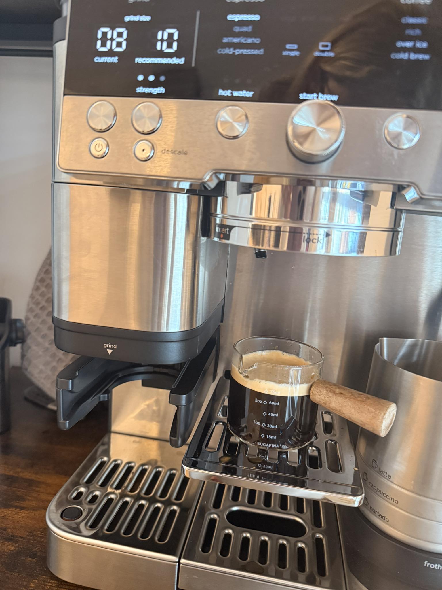 How to achieve 60ml espresso shot with Ninja Luxe Coffee machine?