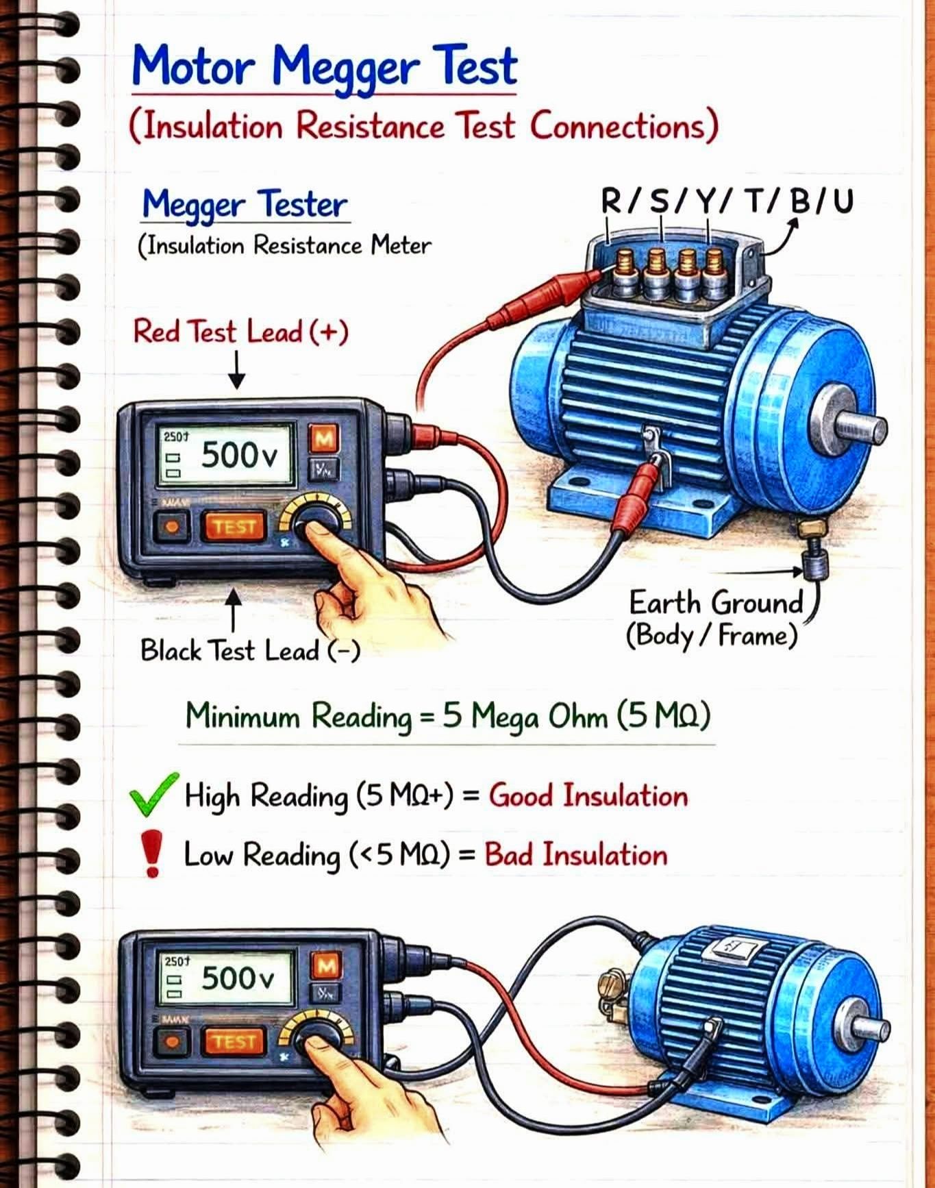 Rashid - Motor Megger Test #rashidkhandieselgenerator #electrician # ...