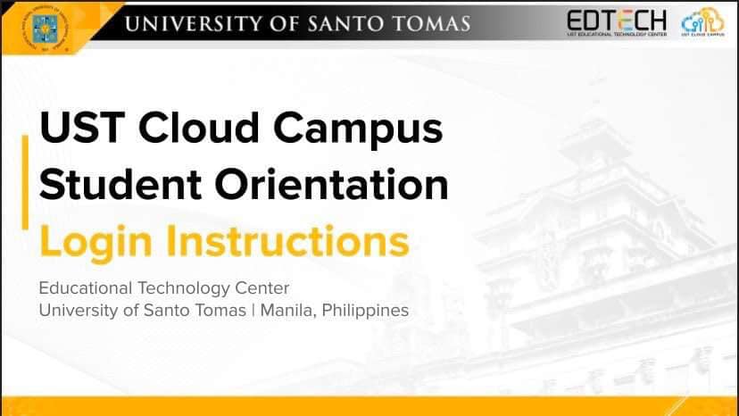 Re: Freshmen's Cloud Campus... - UST SHS Student Council