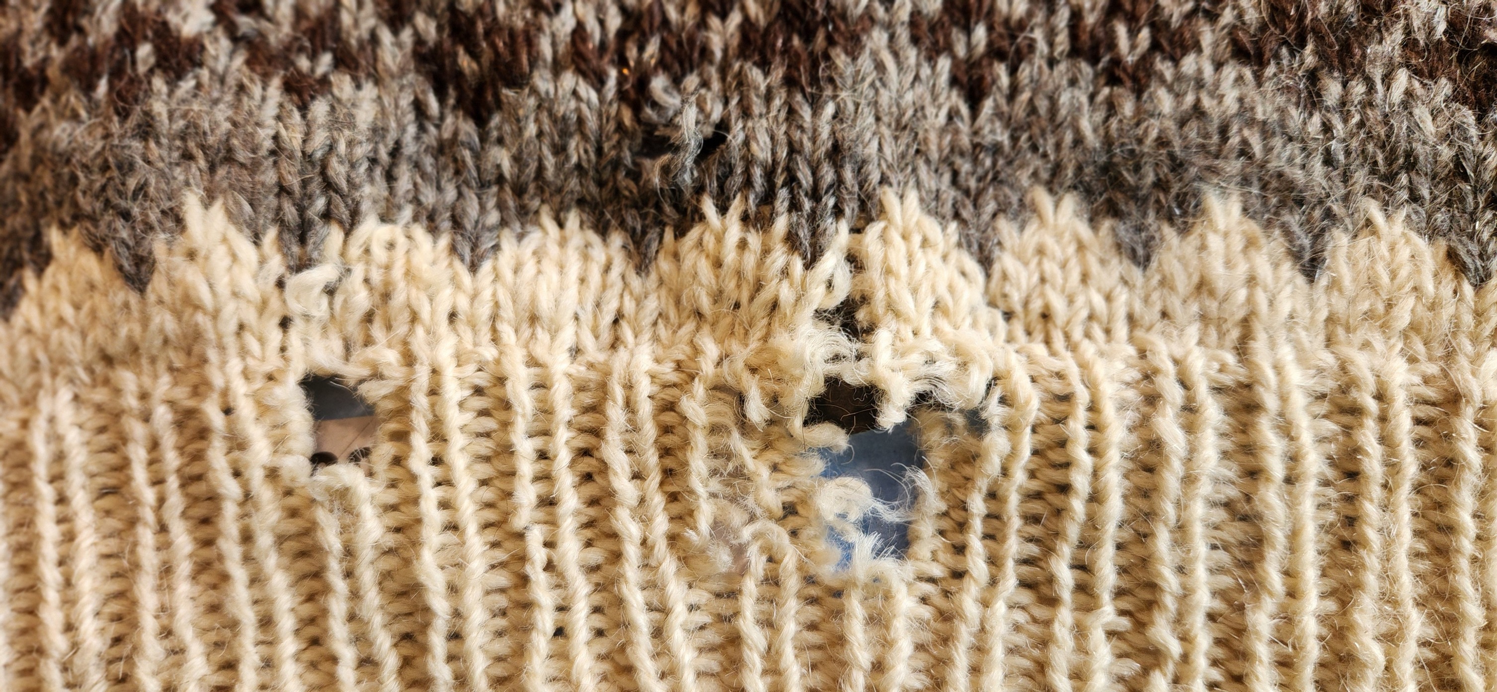 Repairing Norwegian sweaters from moth damage?