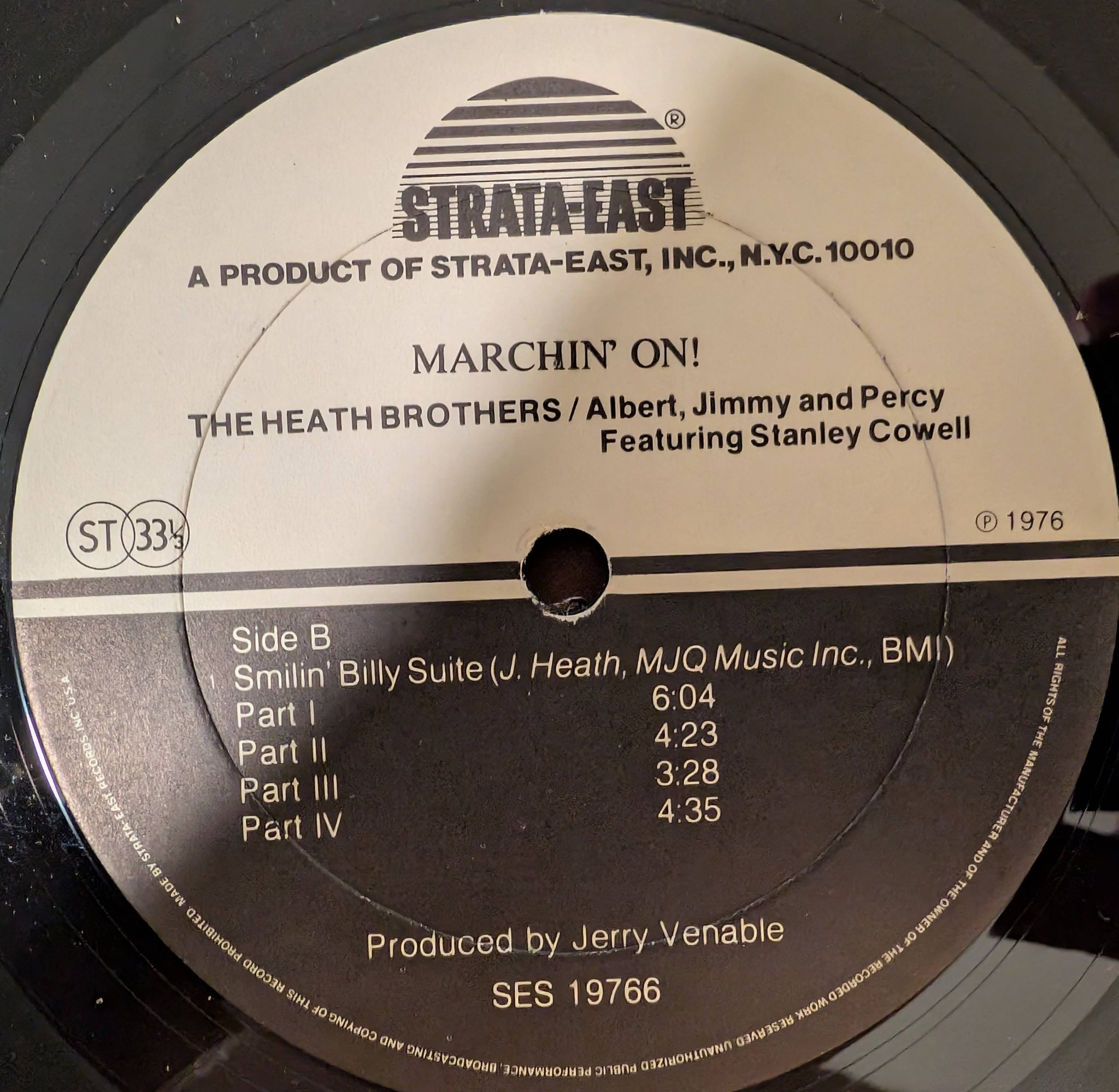 The Heath Brothers' Marchin' On! vinyl record