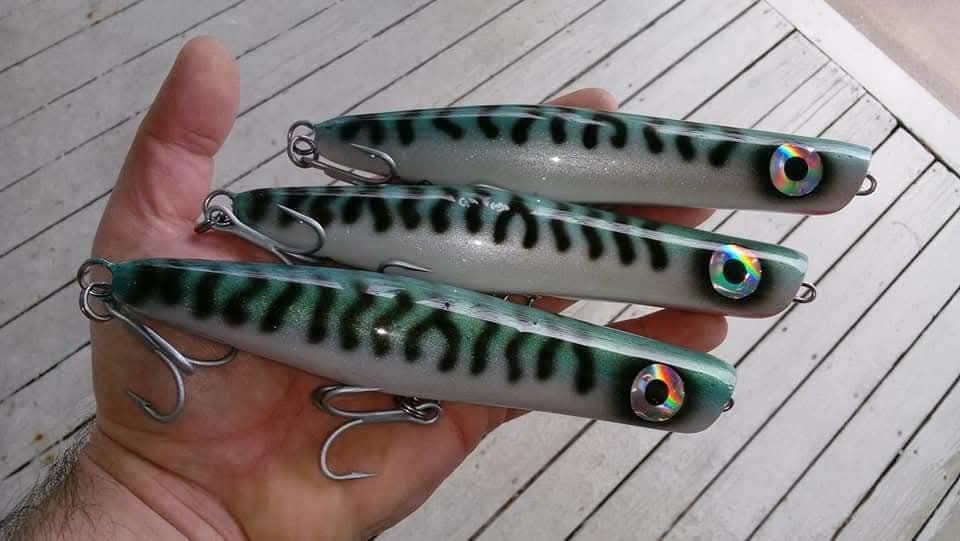 croc fishing lure Gibbs #2 1/4OZ / Fire Orange Black Wing jigged over structure James E Clark Searching for BEST JIG Size:9 Pole Rack