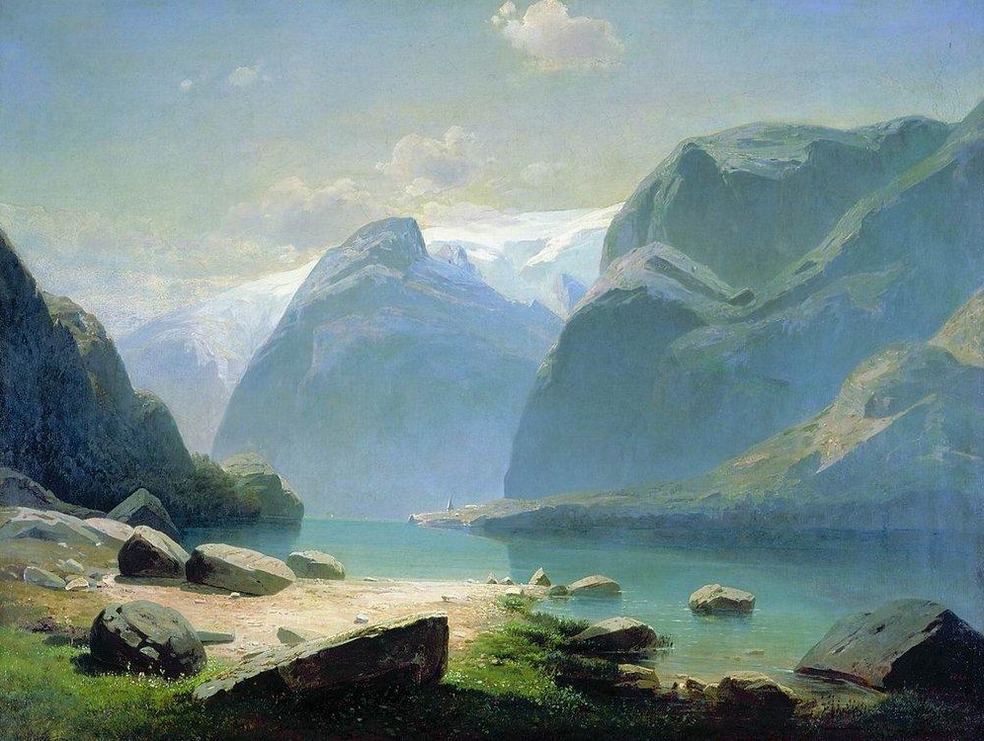Lake in the Swiss Mountains Aleksey Savrasov 1866