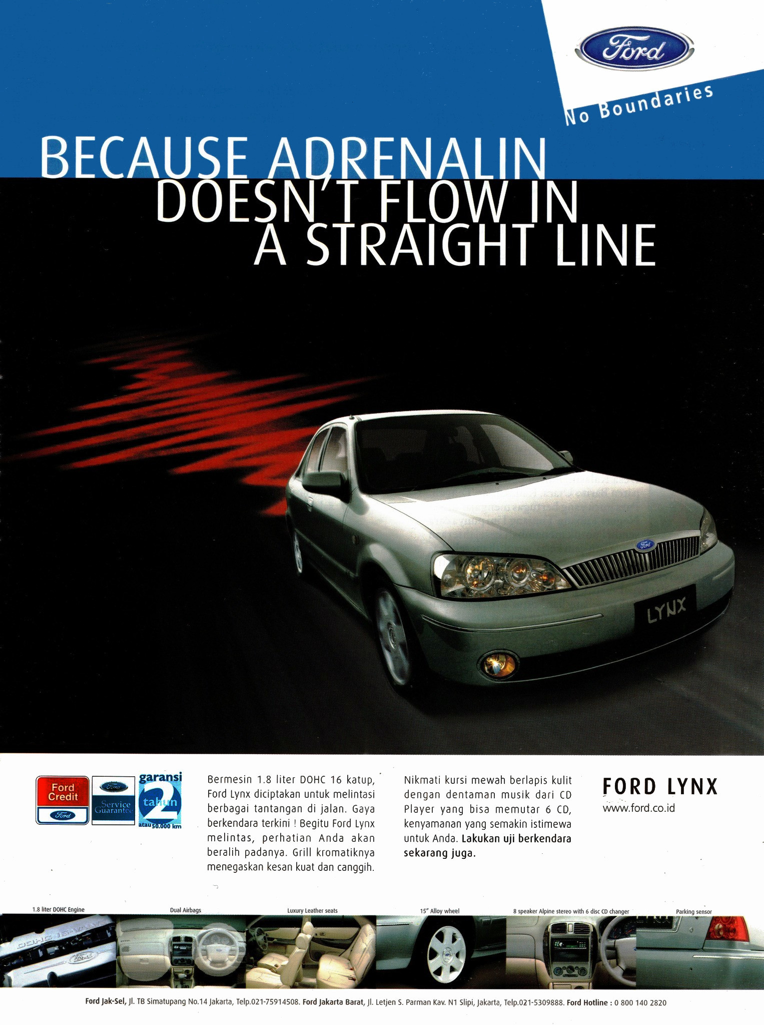 Ford Lynx ad - 2002 Indonesia - a re-styled Ford Laser