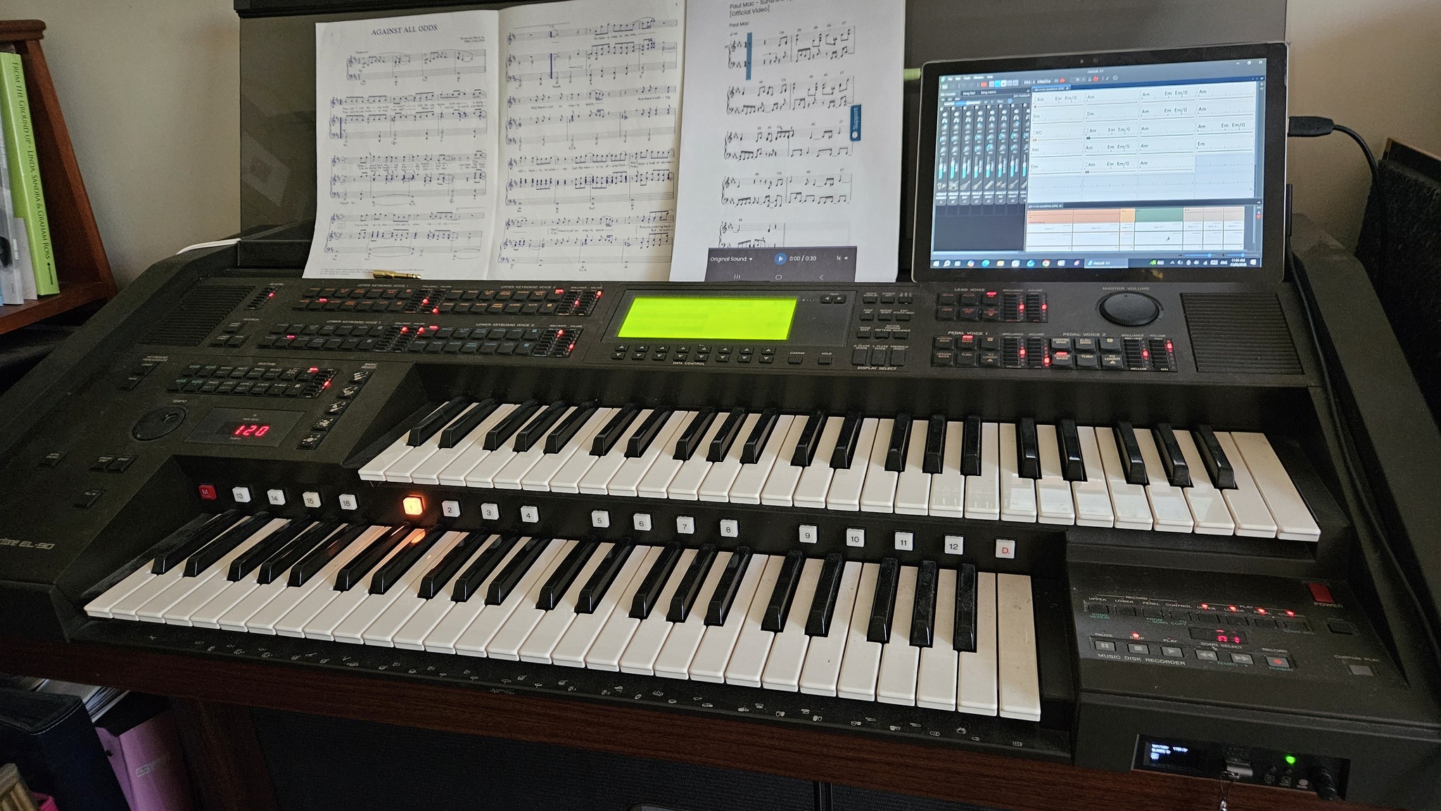 Jjazzlab software with Yamaha EL-90 organ review