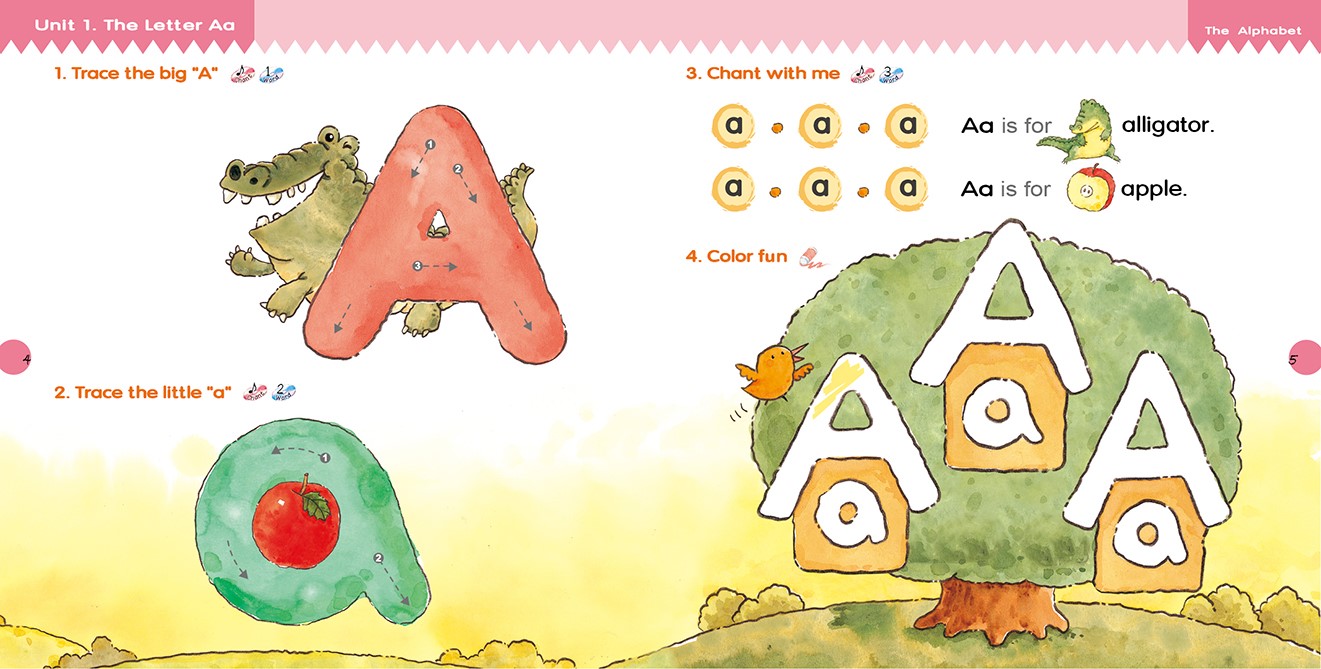 Seeds - 1A&1B：The Alphabet《認識字母》 介紹 26 個英文字母形狀及聲音，及 52 個字母相關字彙 全書共分26個 ...