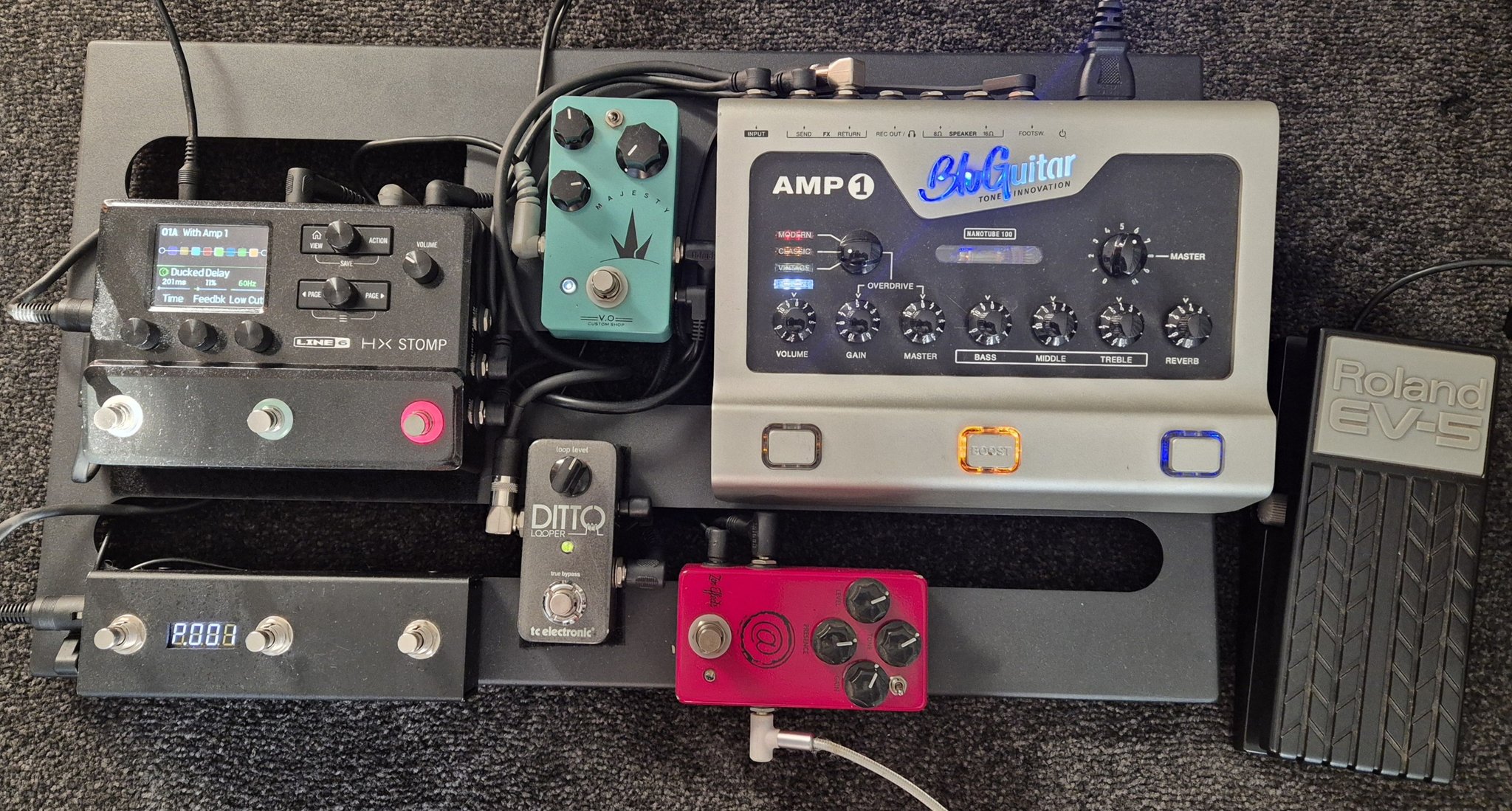 BluGuitar Amp1 and HX Stomp combination sounds