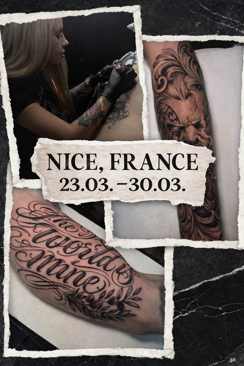 Guest tattoo artist in Nice, France