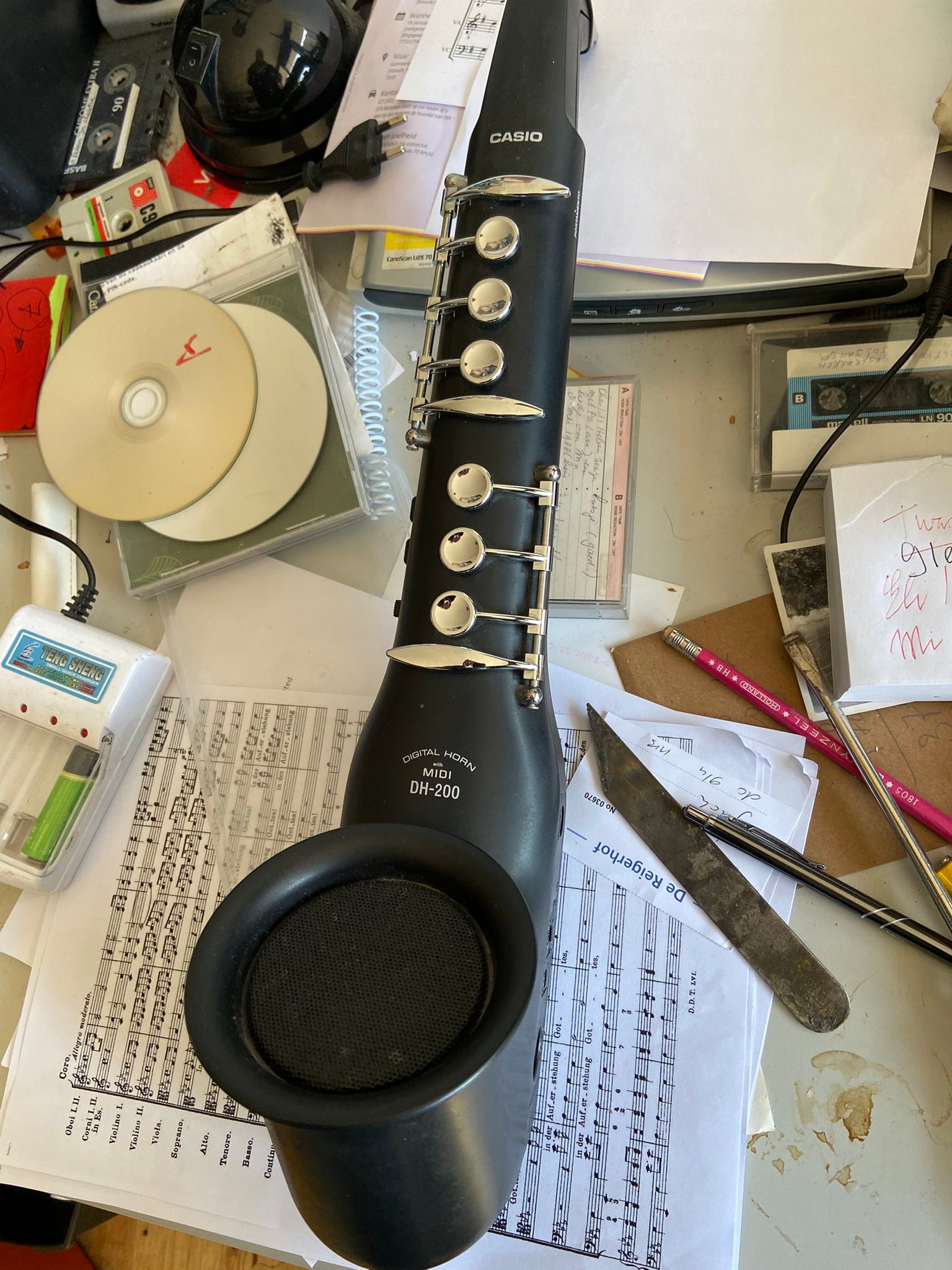 Casio DH 200 wind instrument with transpose from 1988.