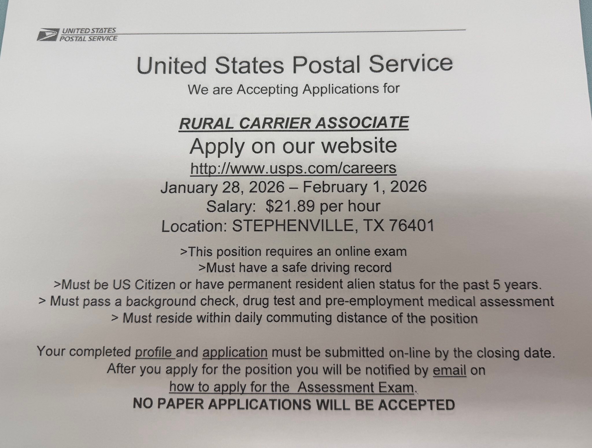 Www.usps.com/careers for more information. Part Time Rural Carriers ...