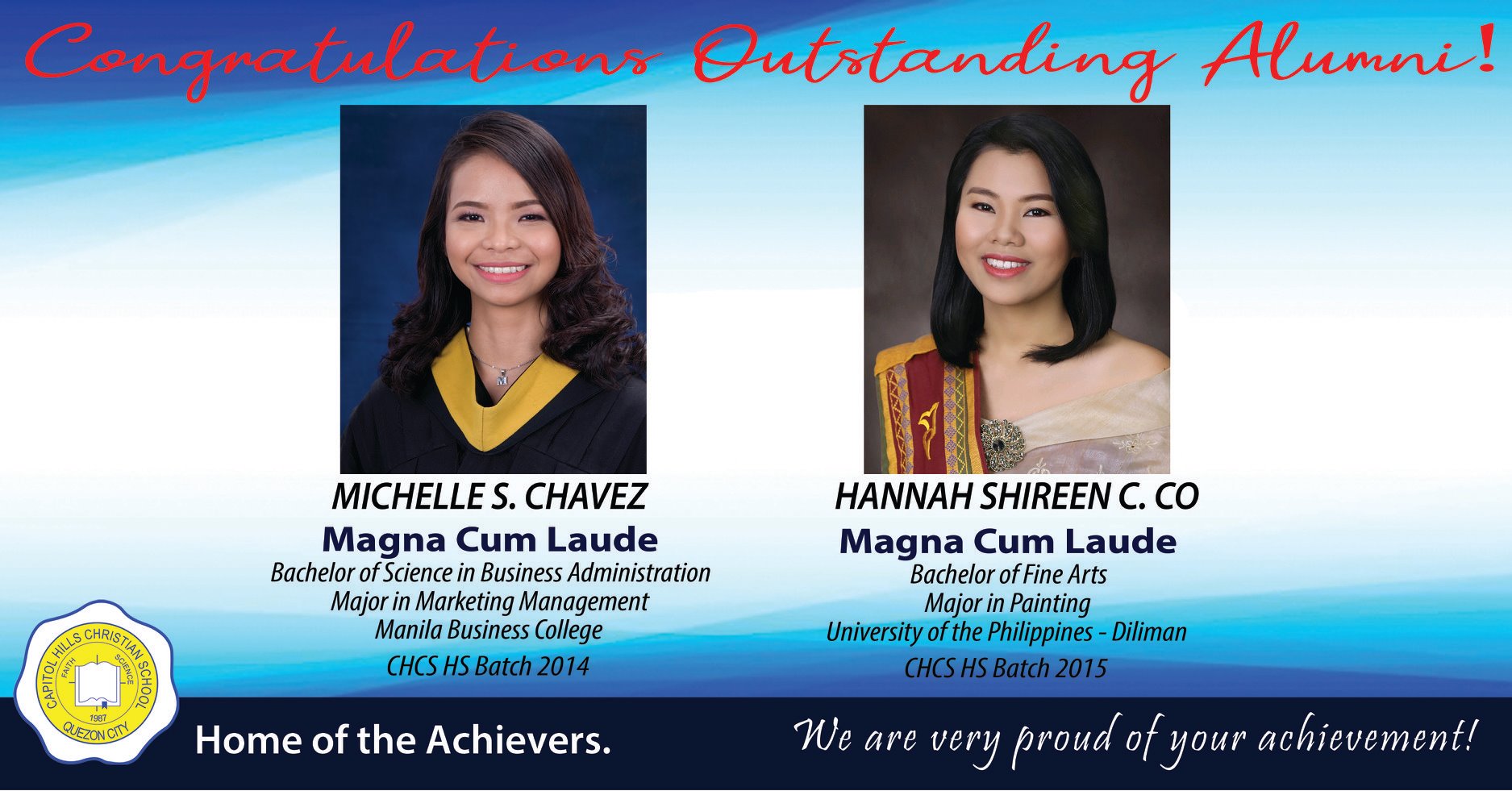 Congratulations to our Outstanding... - CHCS Alumni Relations | Facebook