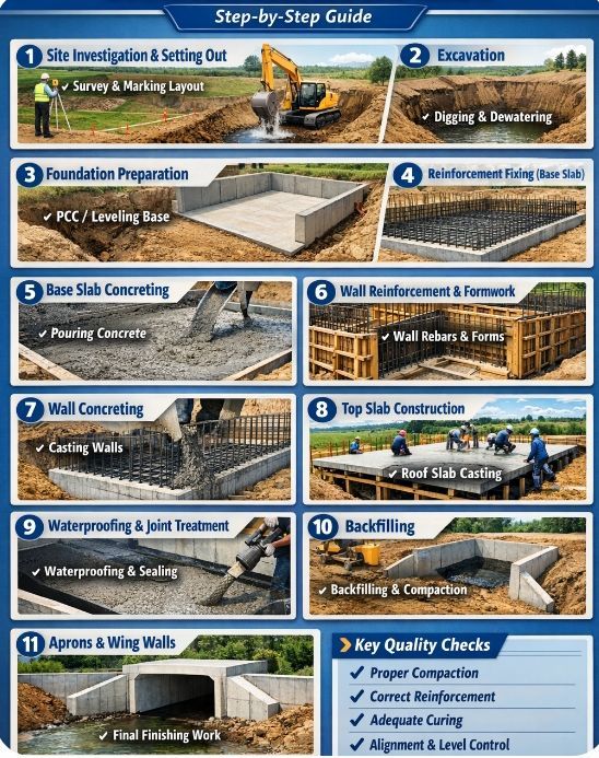 Architecture Students Group | BOX CULVERT CONSTRUCTION PROCESS | Facebook