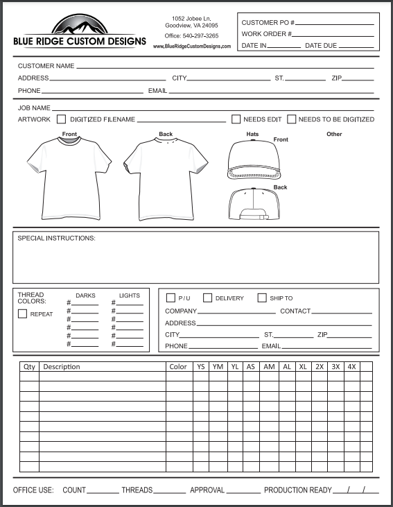 Blue Ridge Custom Designs - Contract Embroidery | Vinton VA