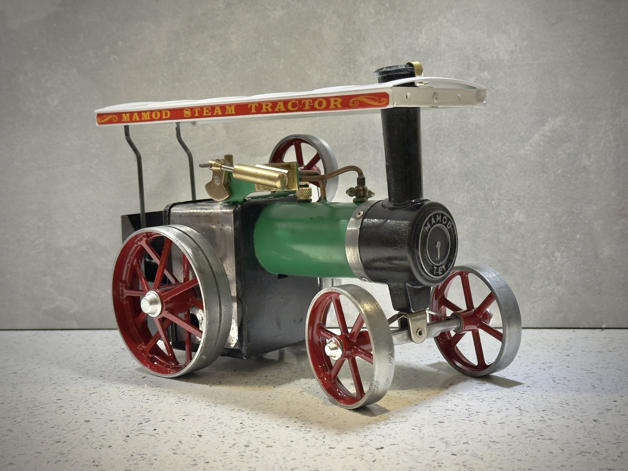 Restored mid-sixties Mamod TE1 steam tractor to working order