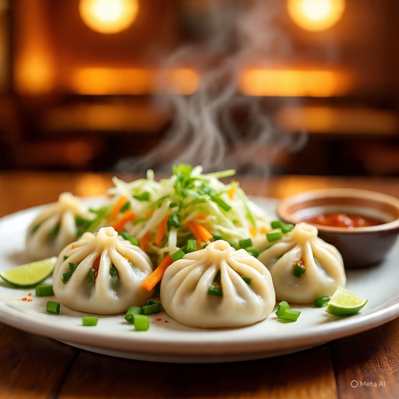 Momos with Debra Larson at Tibet Kitchen