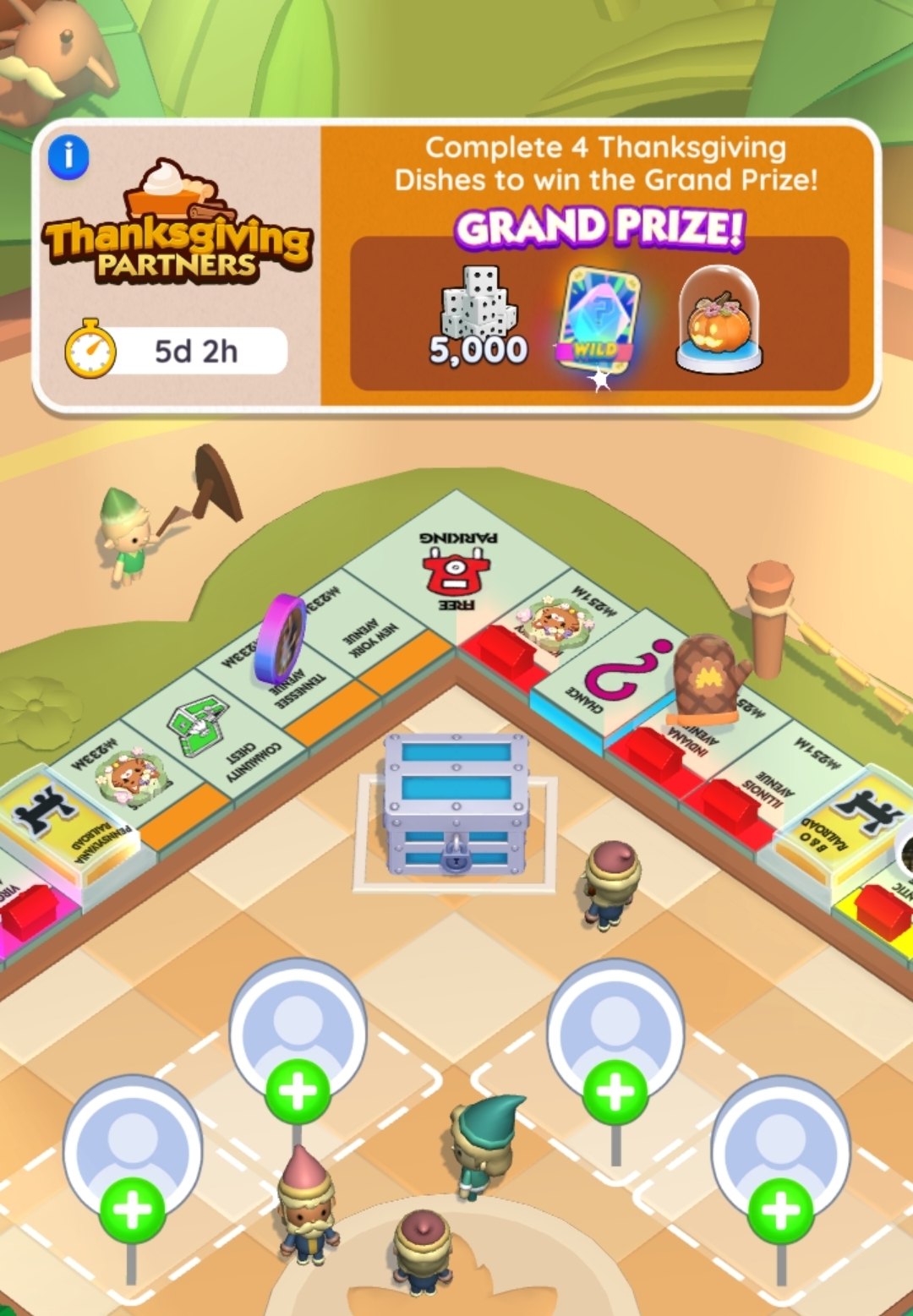 Monopoly Go Thanksgiving Partners Event Slots: 1 Slot