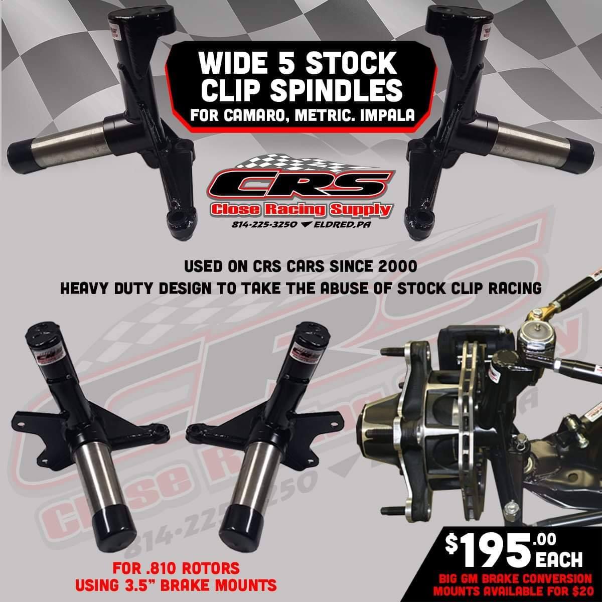 CRS Stock Clip Wide 5 Spindles are... - Close Racing Supply | Facebook