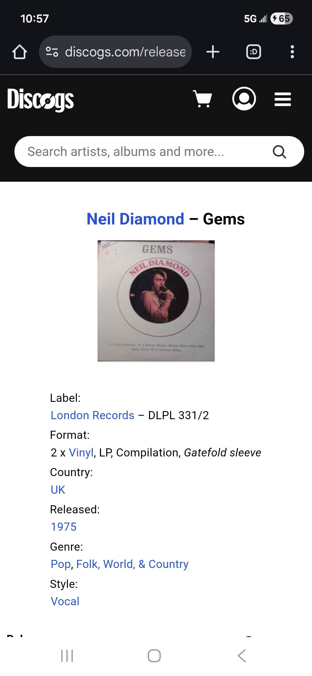 Real Neil Diamond Fans | This is for Herman, you posted that you wanted ...