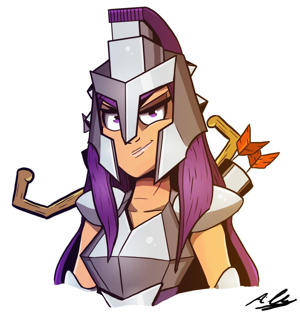 Clash Of Clans Gladiator Queen Fan Art By Adam Clowery Facebook