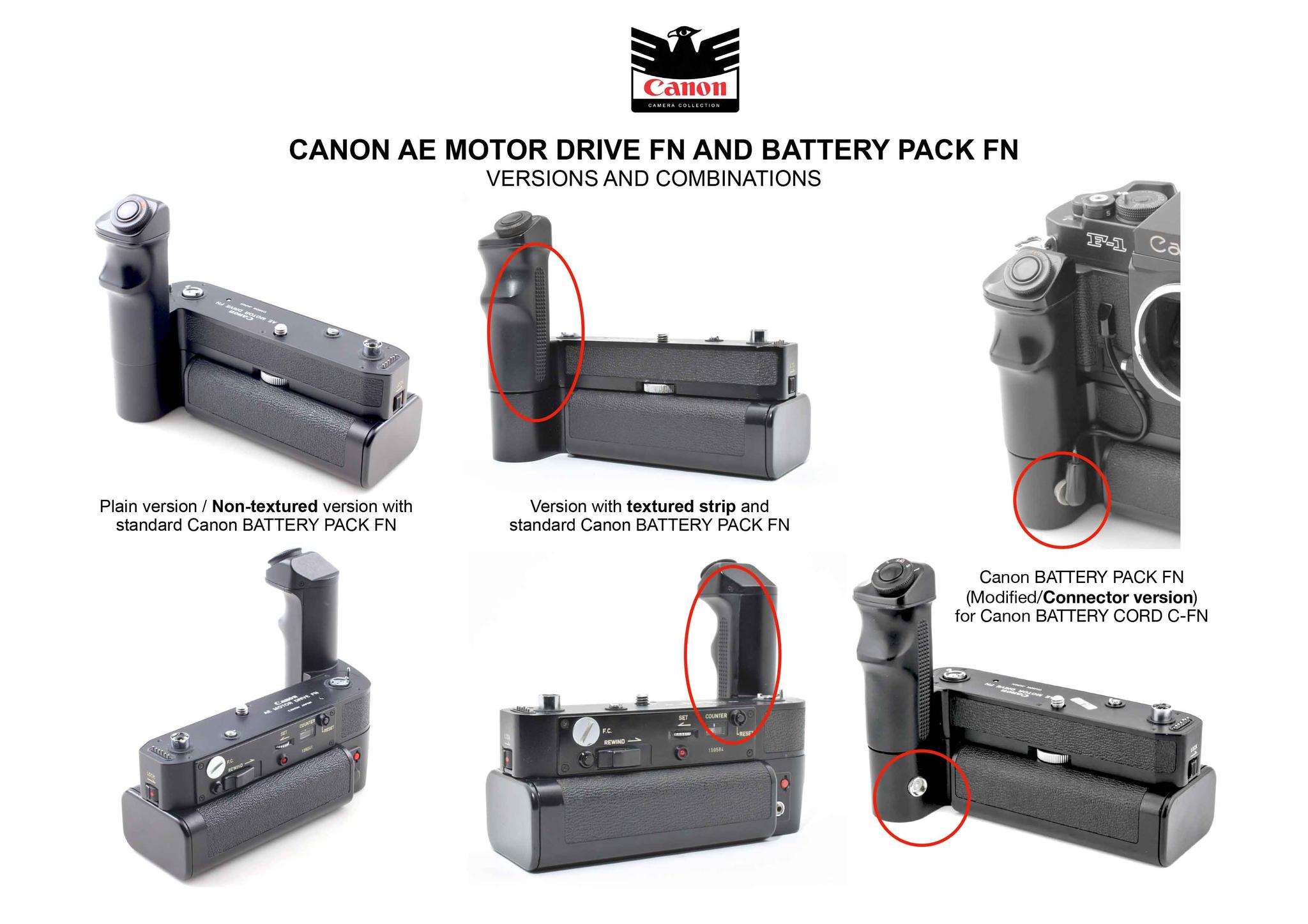 Canon New F-1 motor drive versions