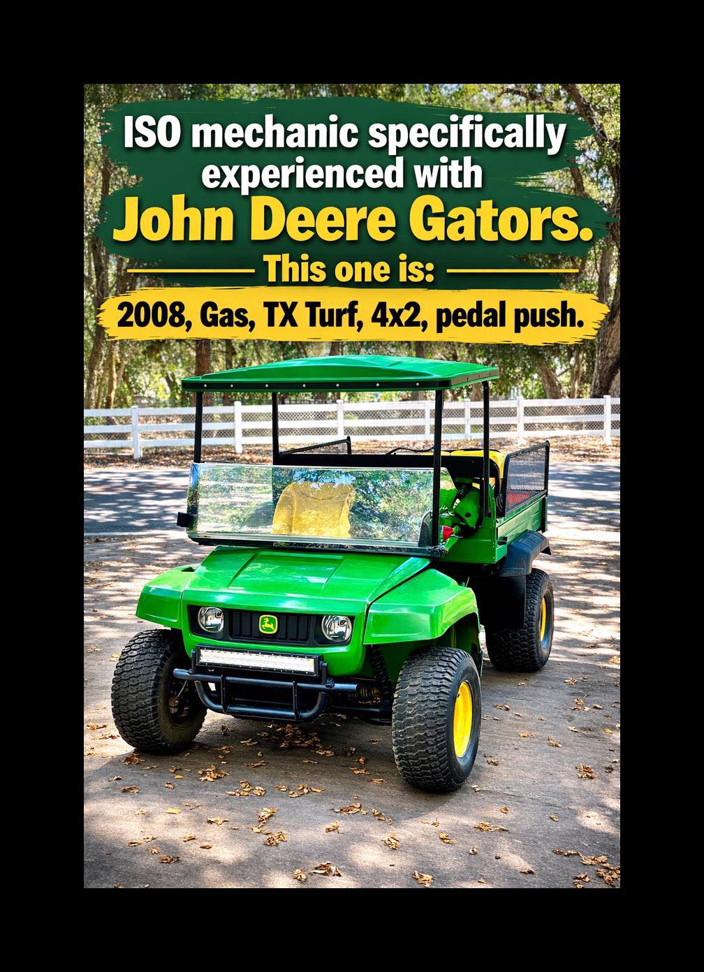John Deere Gator 4X2 & 4X6 Utility Vehicle Technical Service Repair Manual – TM1518