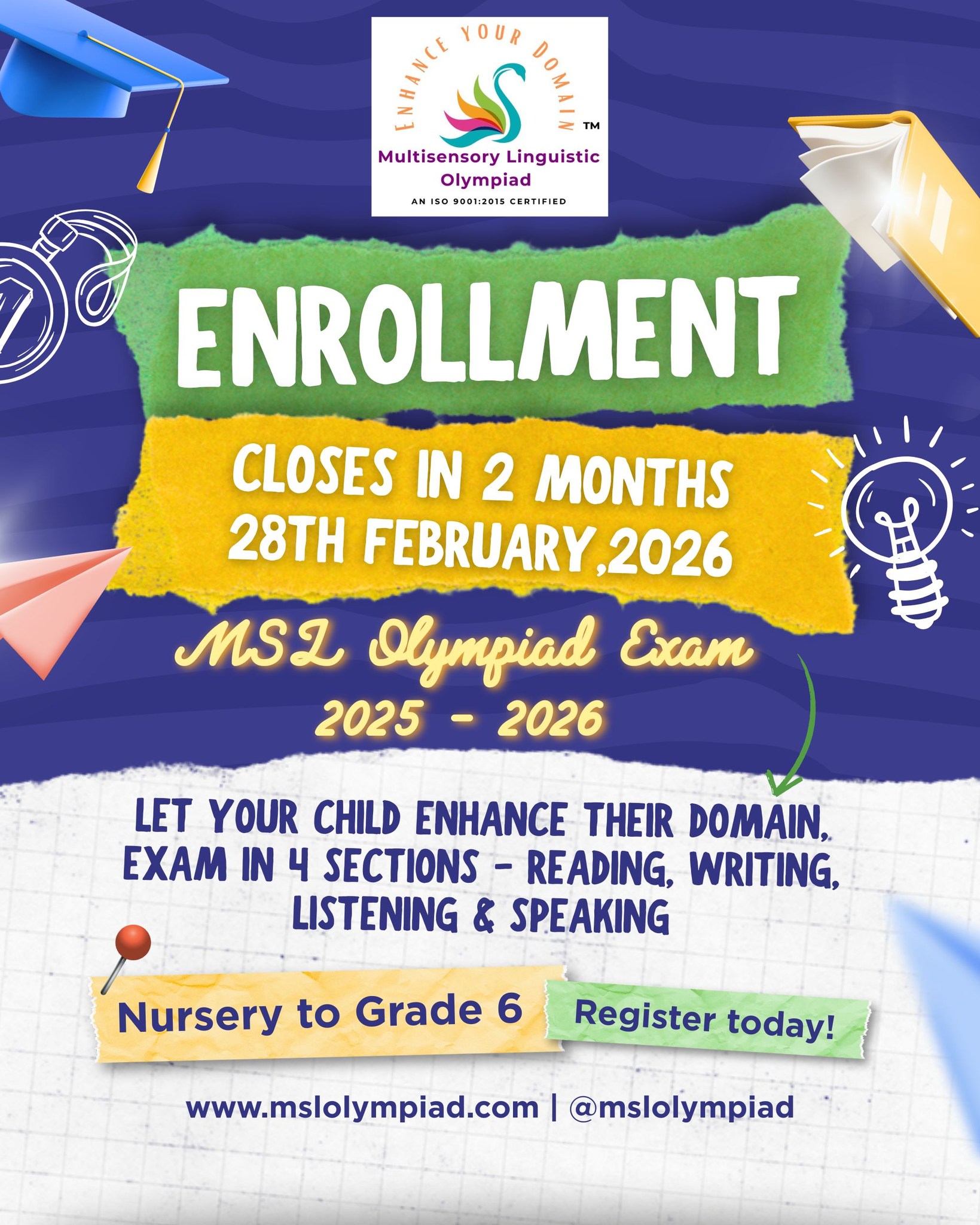 Kshama Rajgor - 🌟 ENROLLMENT OPEN – MSL Olympiad Exam... | Facebook