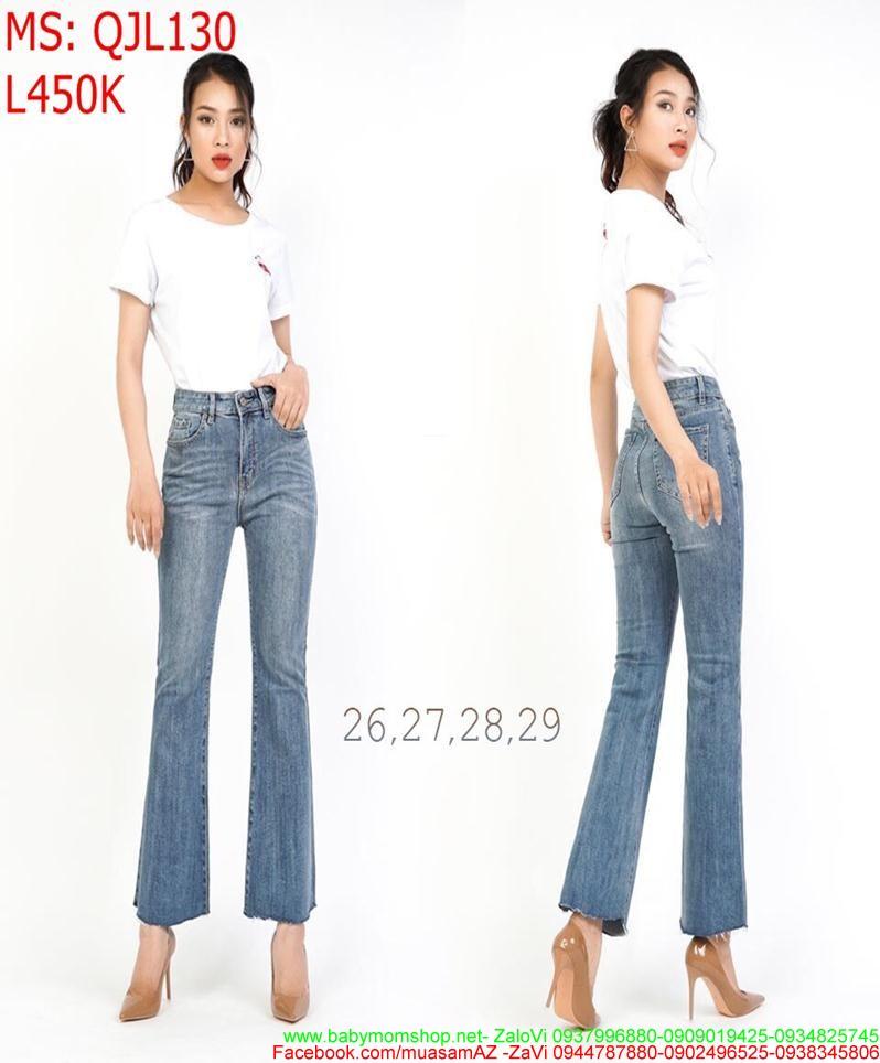 Quần jean nữ rẻ đẹp quần jean lưng cao ống loe quần jean rách đẹp added ...