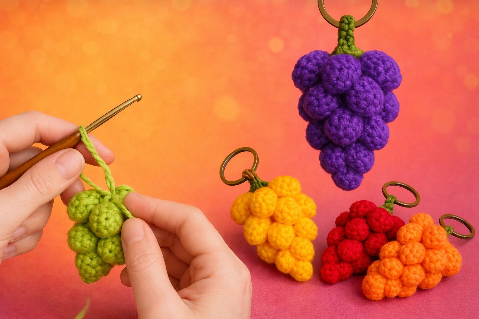 French Crocheted Grape Decoration 1920s その他