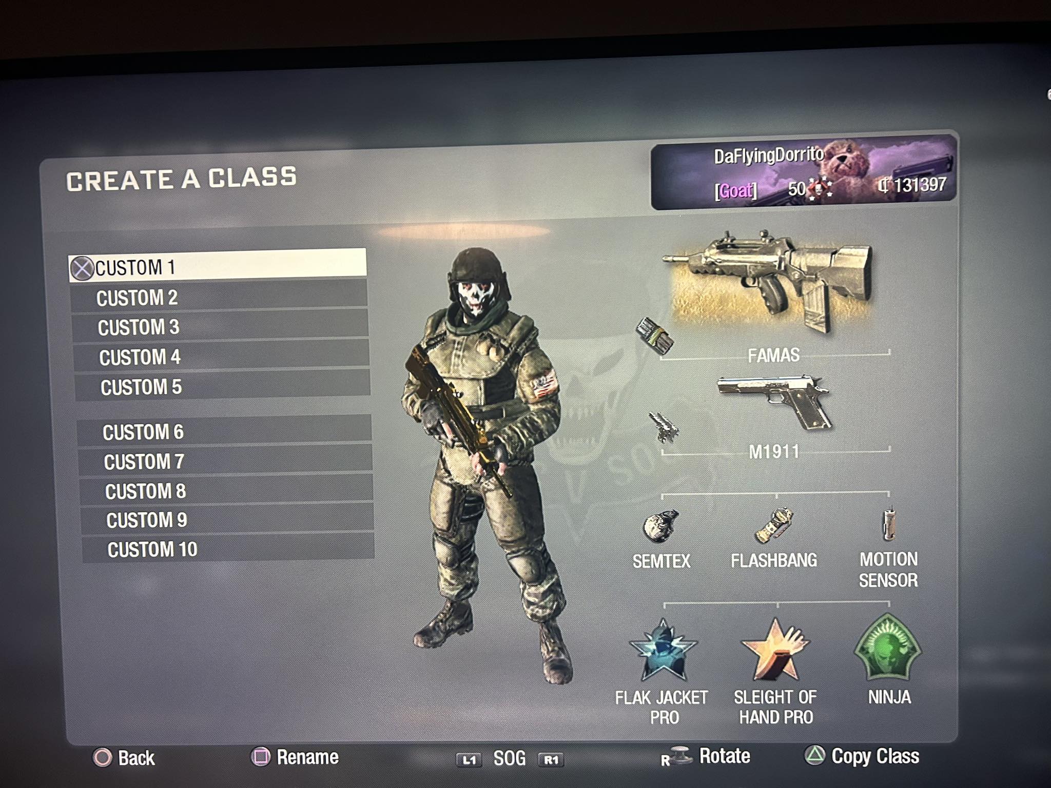 Making a team to run some OG COD on ps3