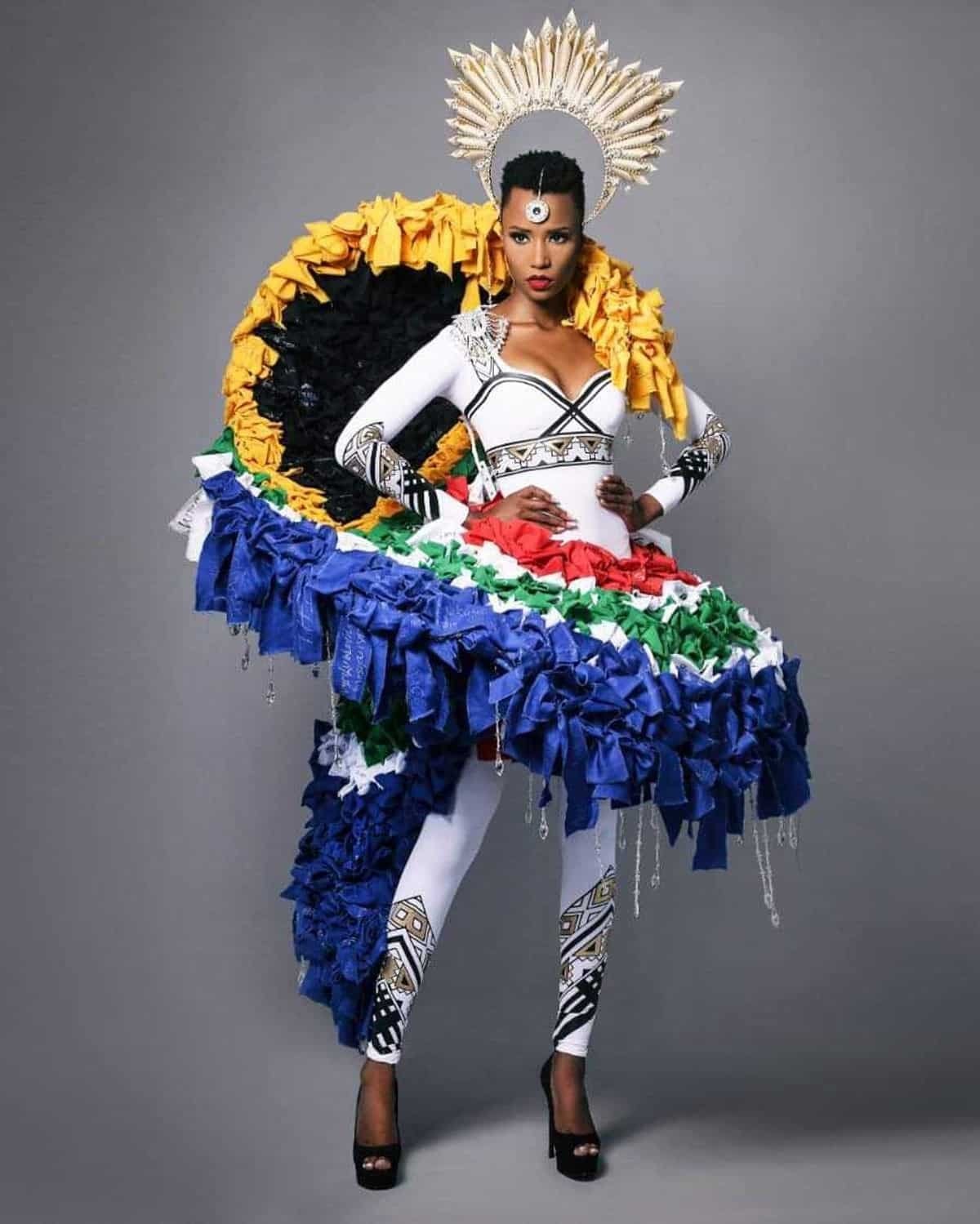 Zozibini Tunzi's Miss Universe national costume features love notes